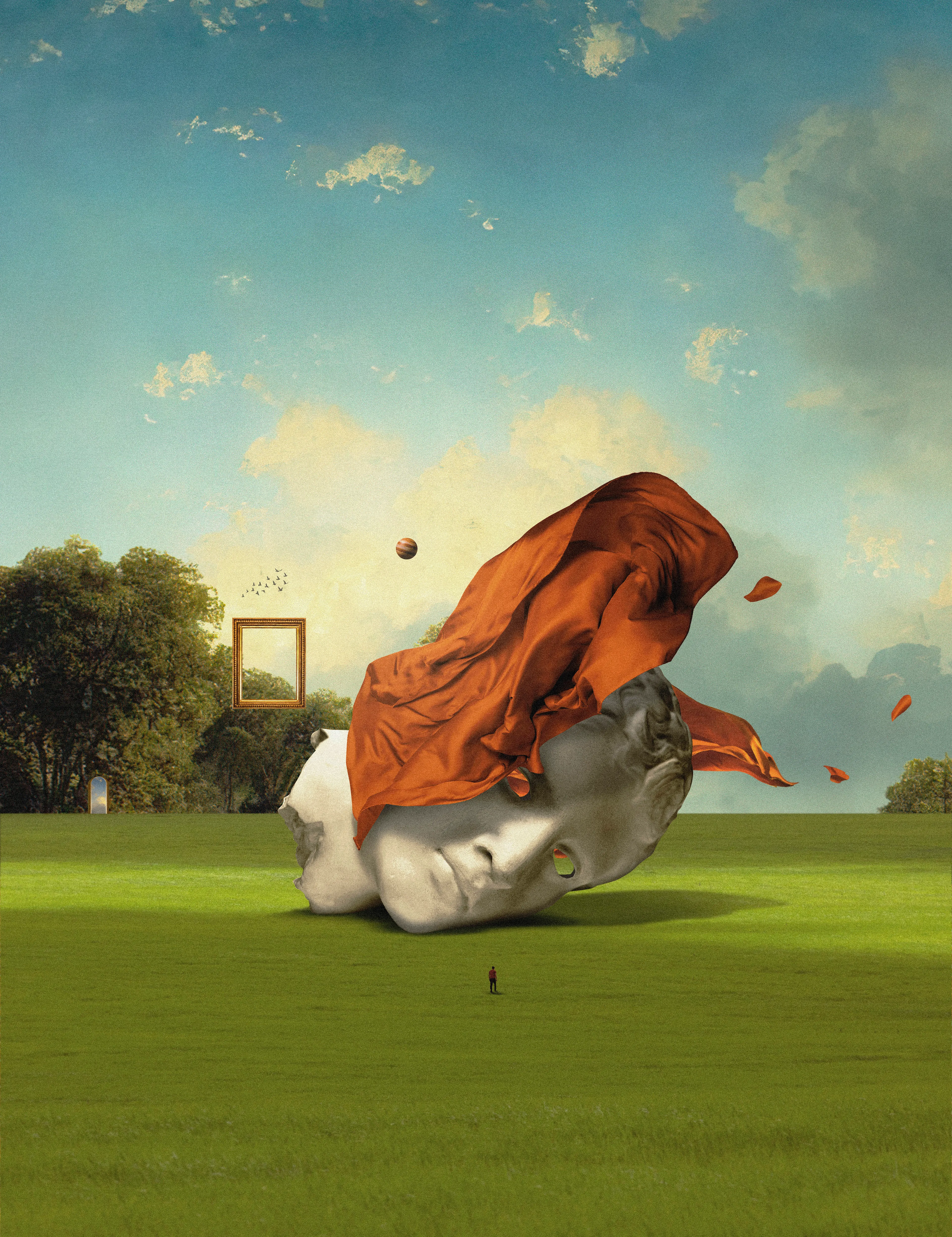 Fran Rodríguez aka lacabezaenlasnubes (spanish for "head in the clouds") is a digital artist based in Tarragona, Spain. He is famously known for his striking images depicting his interpretation of humanity’s place in the universe. Fran’s work is deeply inspired by his early fondness of surrealism and psychedelia. In his 20 year career, he has worked with bands such as Weezer, Tame Impala and Twin Shadow creating visual elements for their concerts and albums.    