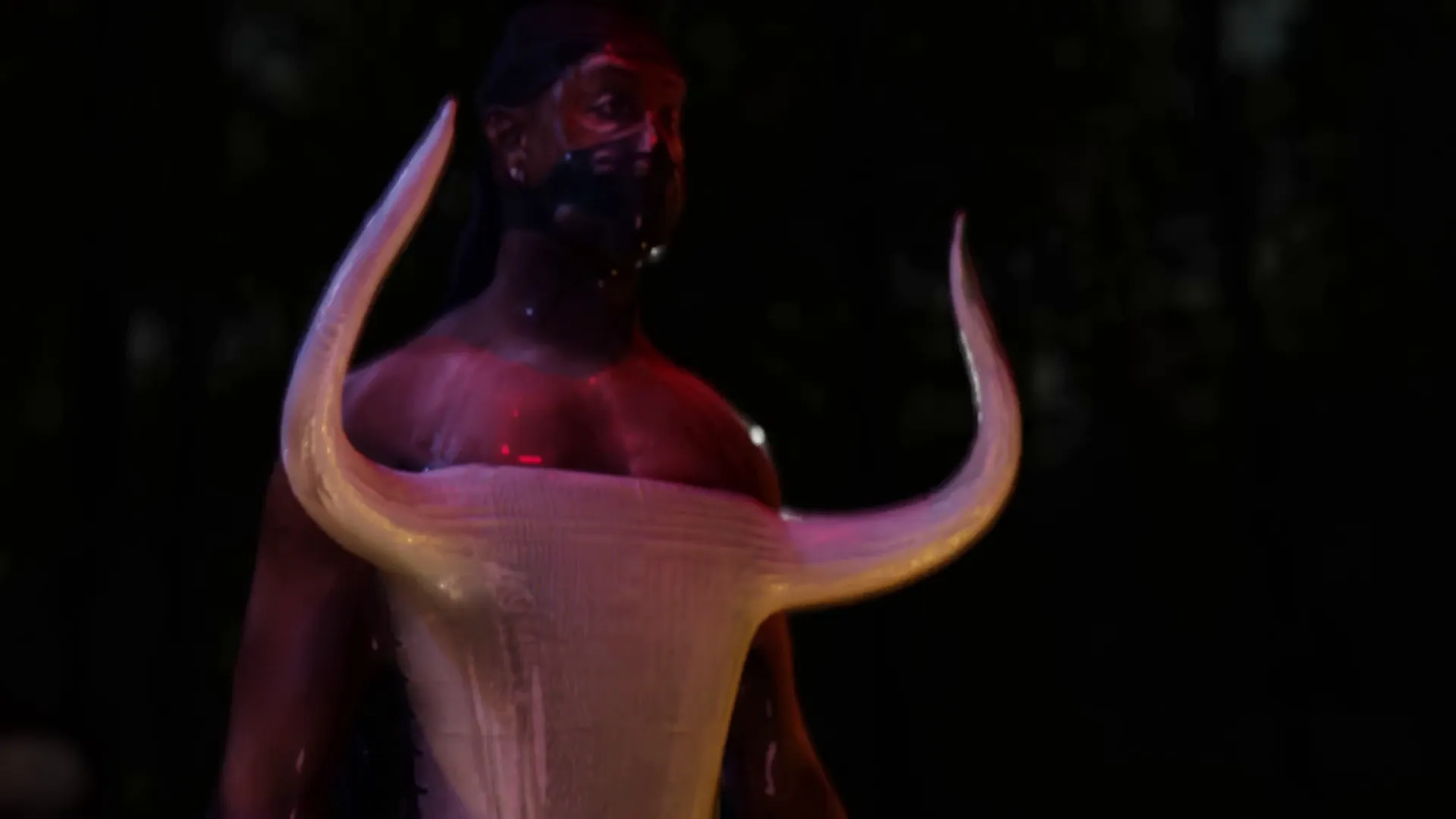 Exploring the notions of realities, physicality, distance, and dystopia, Burgess, Palmer and De Javier produced a shoot to emblematise this period: a retreat into the isolated realm of the digital with De Javier’s signature leather pieces from his AW20 collection rendered virtually as armour for a new breed of Tekken character ready for a journey. Industrial underworld surroundings built by Burgess image an alternate reality, an escape into the mind, a trip into the unknown, an opening up of the matrix. As we start to spot the sunlight, Palmer in De Javier’s leather becomes a new M/Orpheus offering us a couple of paths for our journey ahead: we can keep glancing back, drag our past selves to the fore, or else we can imagine new realities, learn from the introspection of this retreat and move our world forward. Unlike Orpheus, let’s leave the past to rest and not look back. Let’s red pill it. Together we will surface, together we rise and re-invent a world anew. Pick your player, choose your path: there is a new world just ahead of us. - Words by Helen Neven