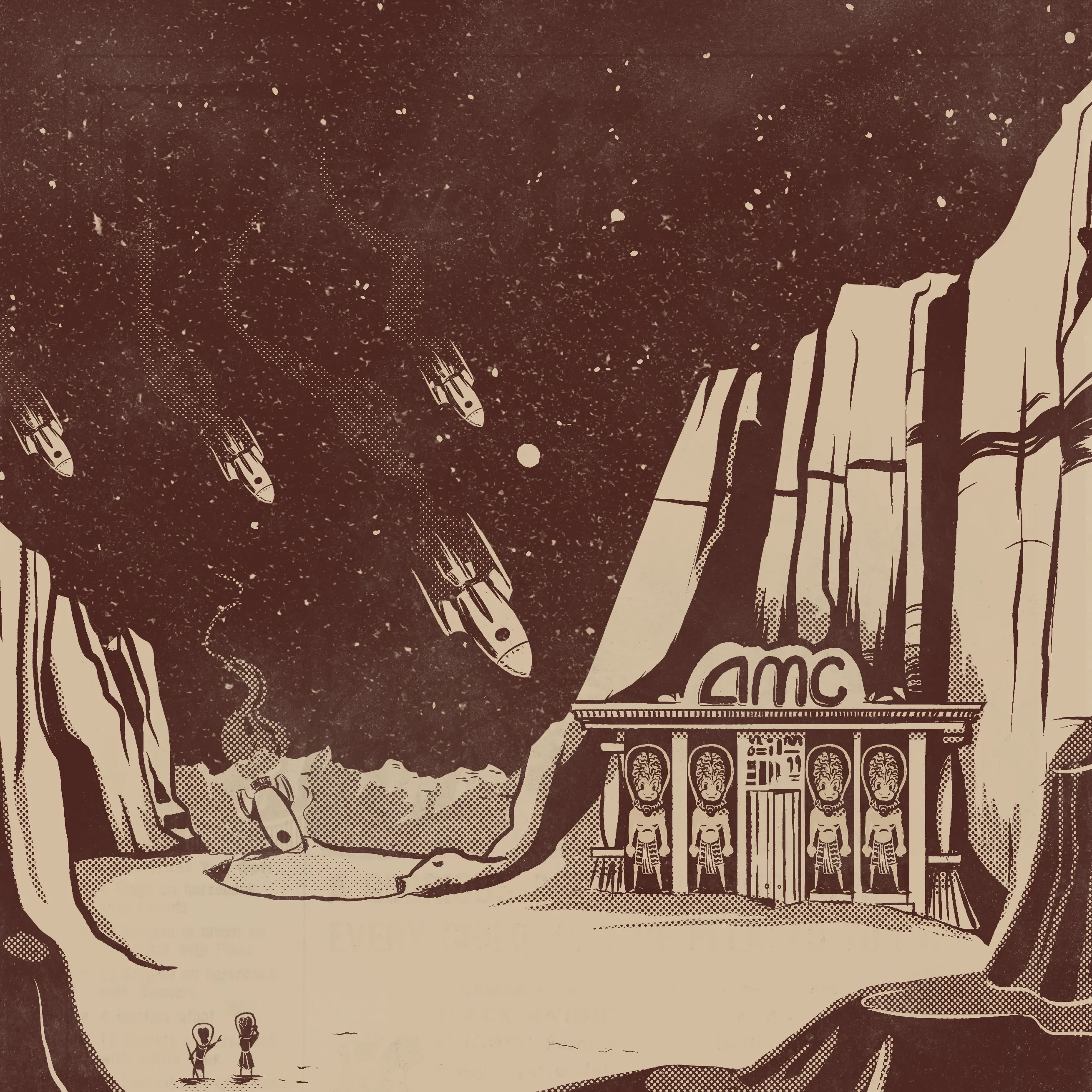 Earth Apes land safely on the red planet.