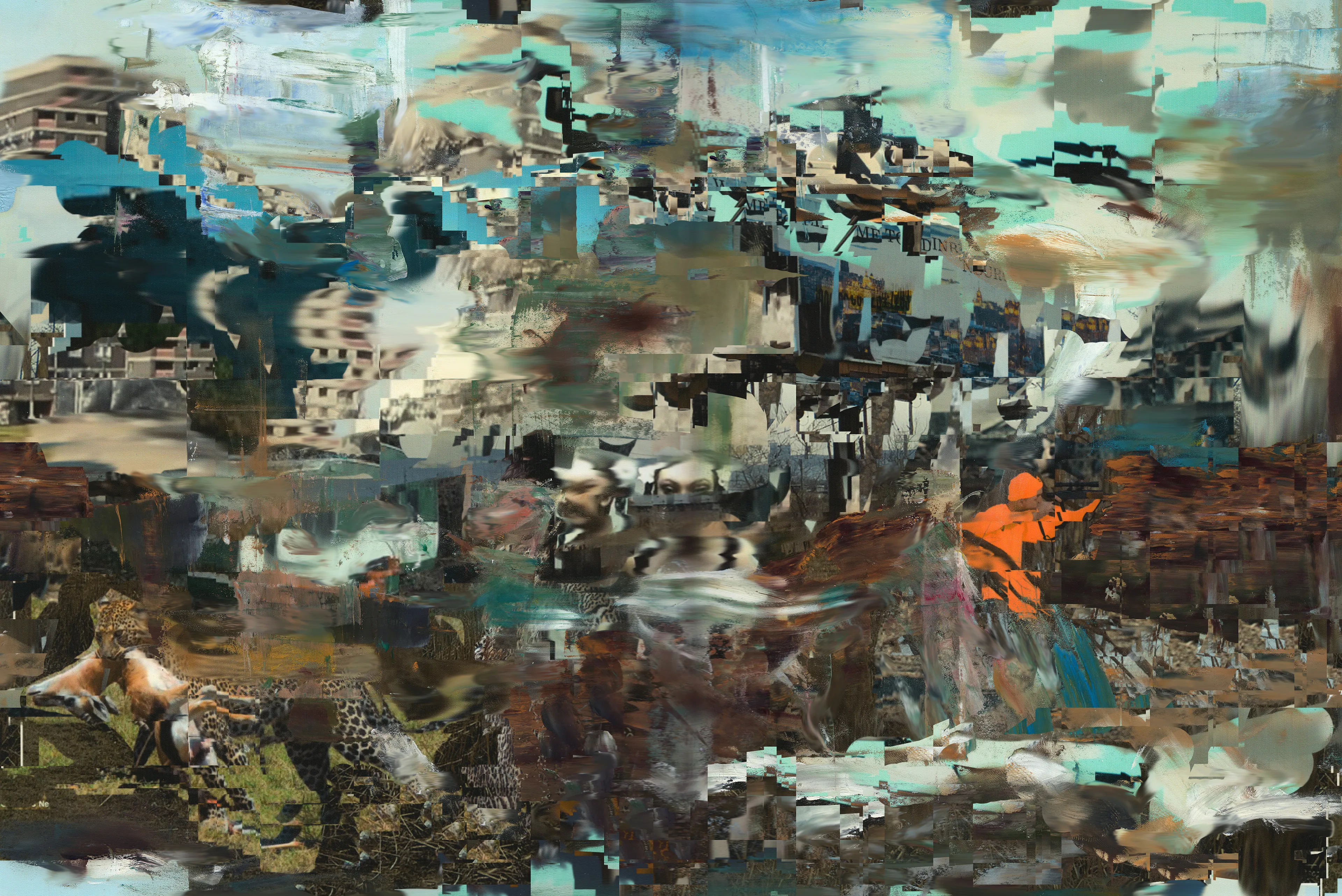 The Pentland Experiment is an on-going project which depicts an alternative reality on the outskirts of Edinburgh. Using electronic techniques, which converge the digital and physical, Harman creates abstracted motifs within sparse landscapes. Figures and structures are deliberately burred from the viewer in these highly staged algorithmic compositions. Within the corruption of the digital, there is a break up of information, which leaves the viewer flickering between abstraction and figuration