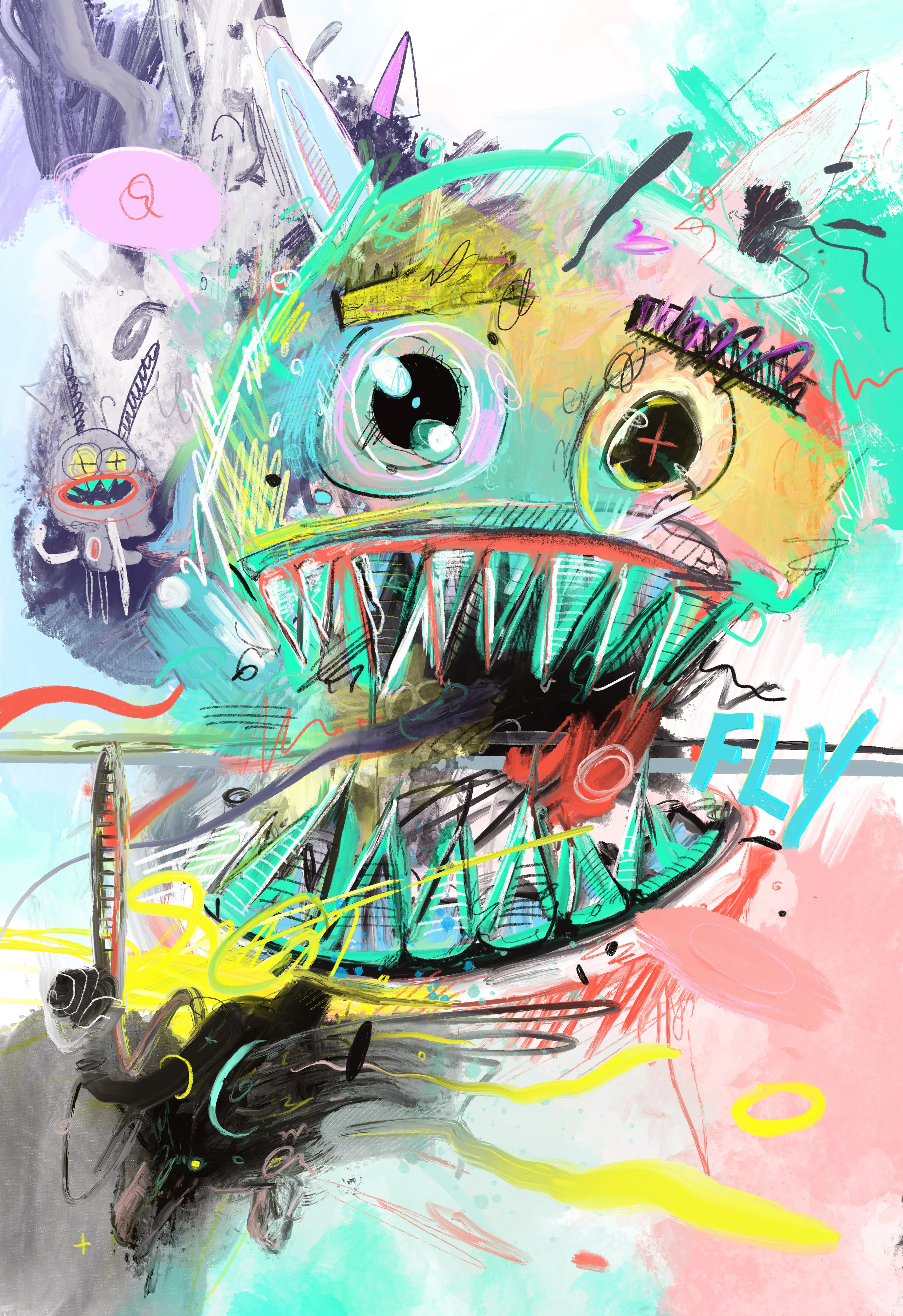 Digital painting.

Comes with Gallery Quality Print.
Shipping & packaging included.

Print only guaranteed for the first buyer.

Printed with Canon Pro 1000 with original inks on 350gsm Hahnemühle Museum Etching paper. Size 420x594mm. 20mm border.

Signed and numbered edition 1 of 1.