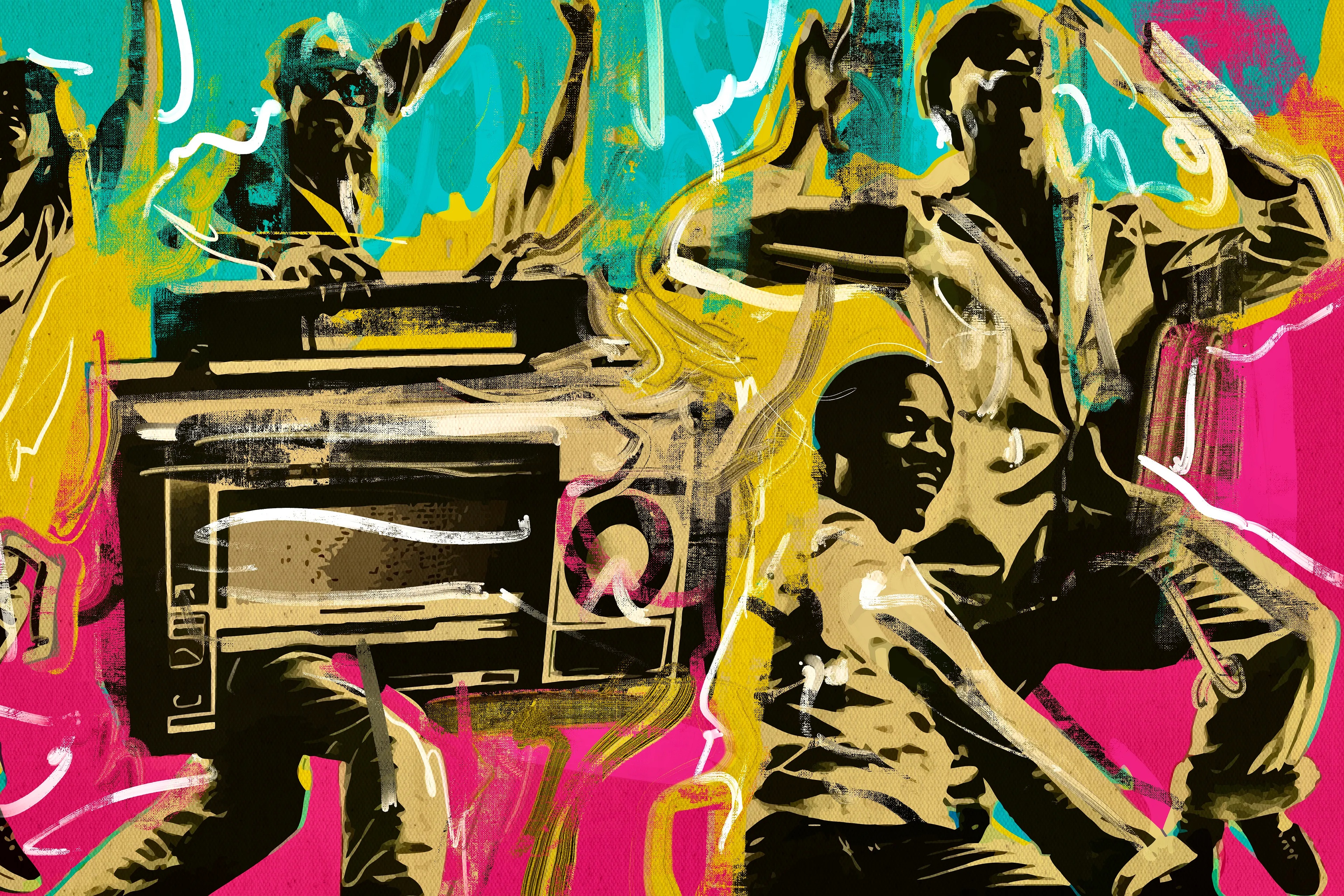 MIAMI 85 - From the MEGA DROP CORP history vault we are proud to release a collection of 1/1 digitized screen prints on canvas to coincide with Art Basel Miami 2022. Each artwork is a lush, saturated, abstract depiction of "The Magic City".  