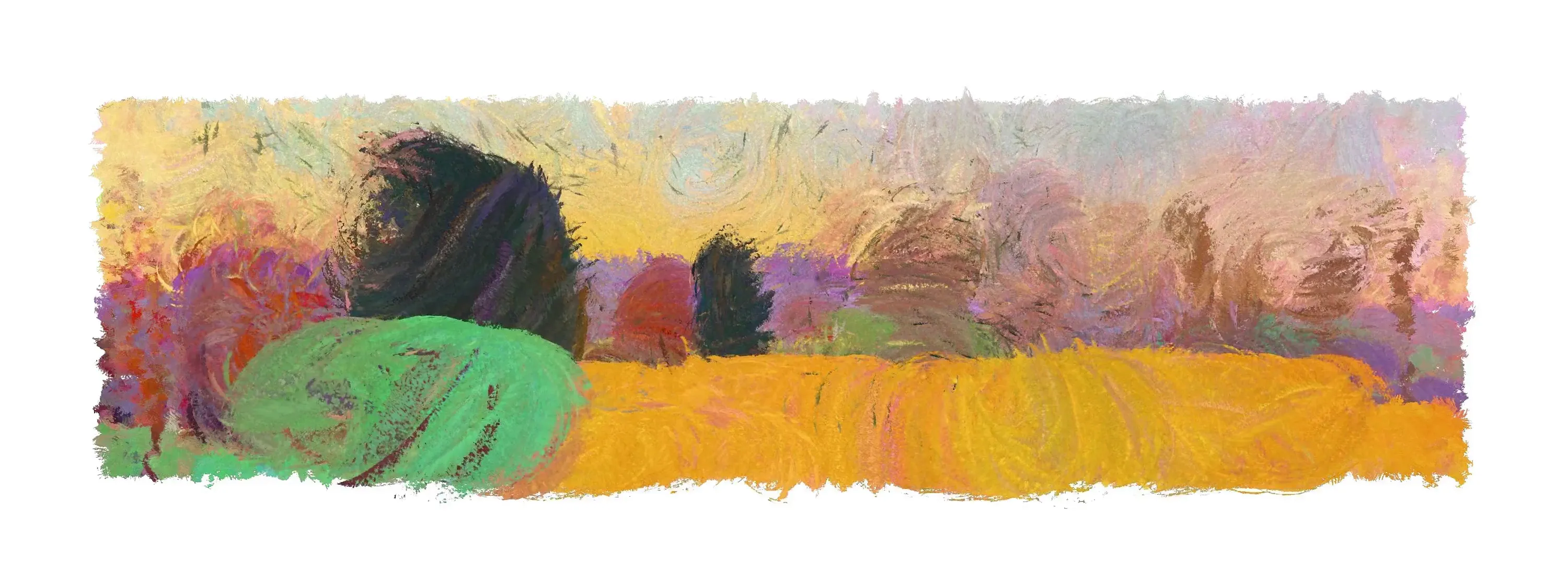 'Studies of Artificial Landscapes' is part of a research project on new forms created by artificial imagination.
Just as plein-air painters like Eugène Boudin were captivated by the shape and color that a landscape might take at certain times of day, the aim here is to capture the geography of latent space.
Sketching thus appears to be the technique best suited to capturing the infinitely sensitive fluctuations of this new imaginary space.

This artwork is part of the exhibition REMINISCENCE,
at Galerie Data (Paris).

MP4 | 4 min | 3000x1118 px | 2025