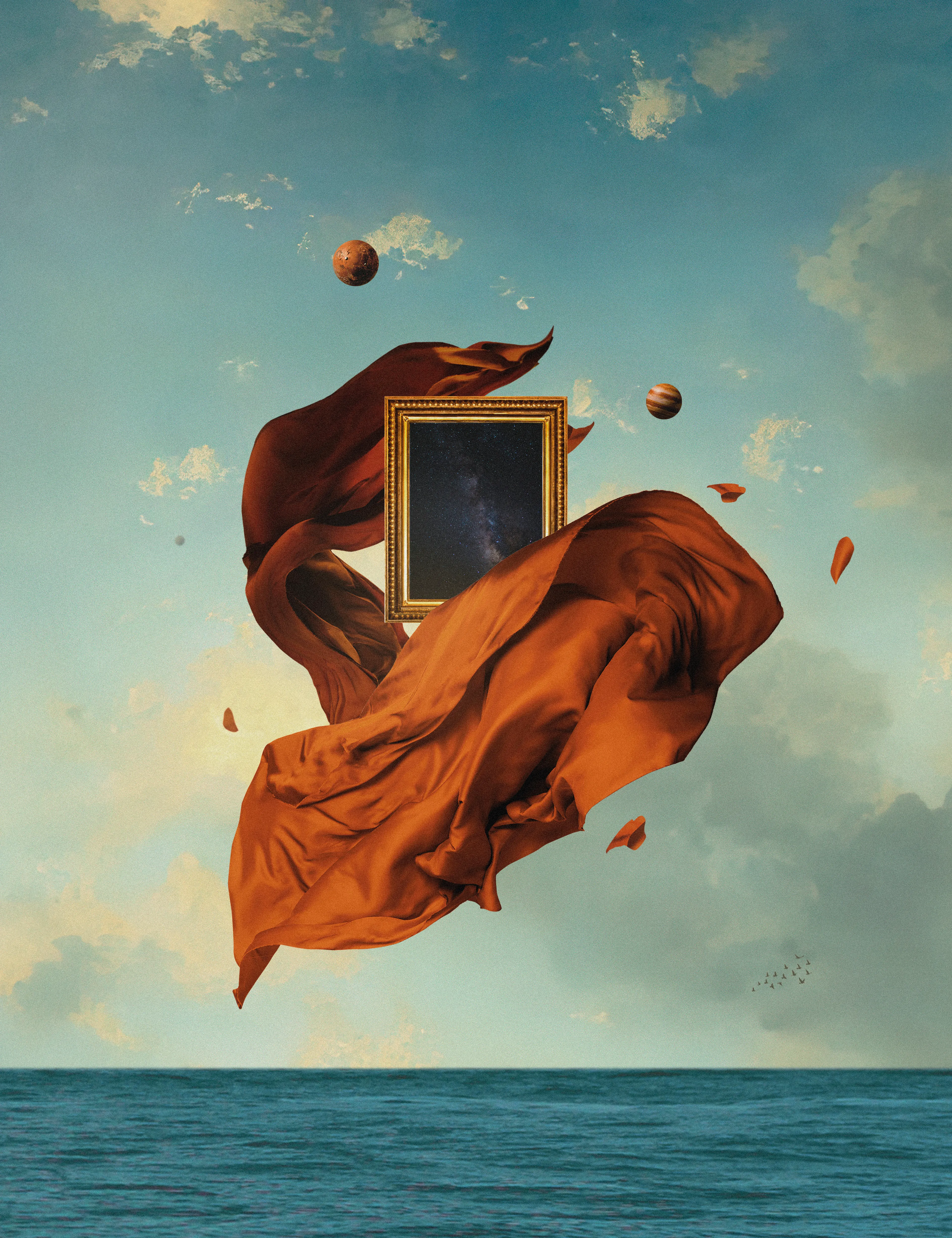 Fran Rodríguez aka lacabezaenlasnubes (spanish for "head in the clouds") is a digital artist based in Tarragona, Spain. He is famously known for his striking images depicting his interpretation of humanity’s place in the universe. Fran’s work is deeply inspired by his early fondness of surrealism and psychedelia. In his 20 year career, he has worked with bands such as Weezer, Tame Impala and Twin Shadow creating visual elements for their concerts and albums.    