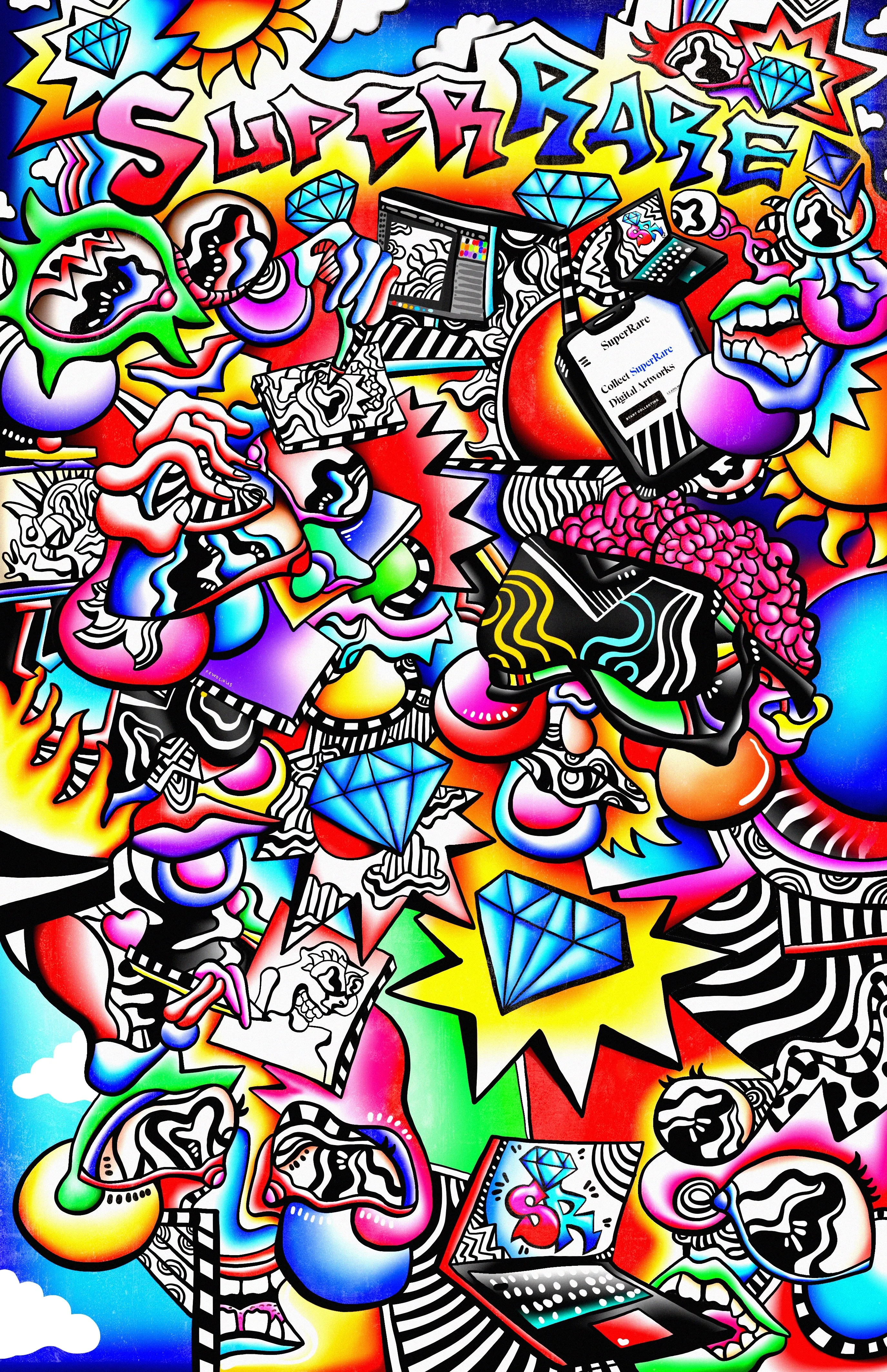 design i drew for the FEWOCiOUS x SuperRare t-shirt drop......

Thank you for picking up a shirt! <3 i appreciate you