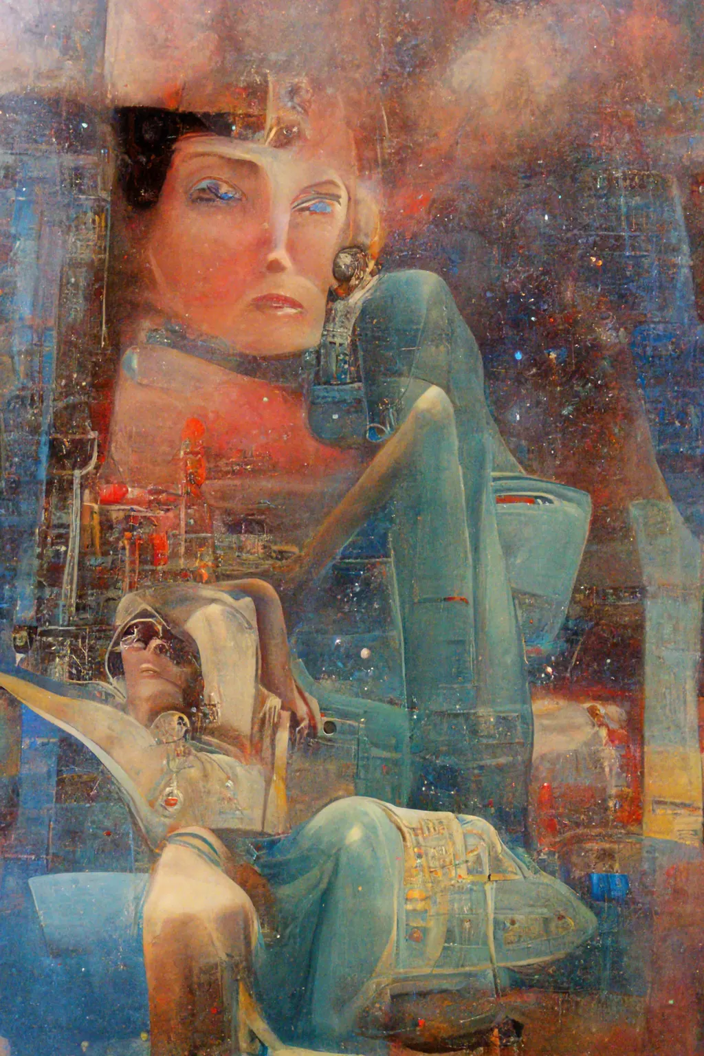 The collection titled "C Series" was created between July and September 2022. It was based on a method that utilized a zero-sum combination of weights, which significantly disrupted the functionality of early versions of Midjourney.

This was a time when AI first became accessible to the general public, and Midjourney emerged as the most democratic tool. However, it had a very pronounced stylization, causing all early works to essentially follow the same artistic style.

Using this method, Midjourney broke its internal logic and produced results unlike any others. It delved deeper than simple prompt manipulation while still retaining the stylistic characteristics of AI art from that era.

On September 13, 2022, an update was released that made such combinations impossible to use. No other artists were found to have employed this method, and as a result, the collection was effectively completed, remaining a unique phenomenon of its time.