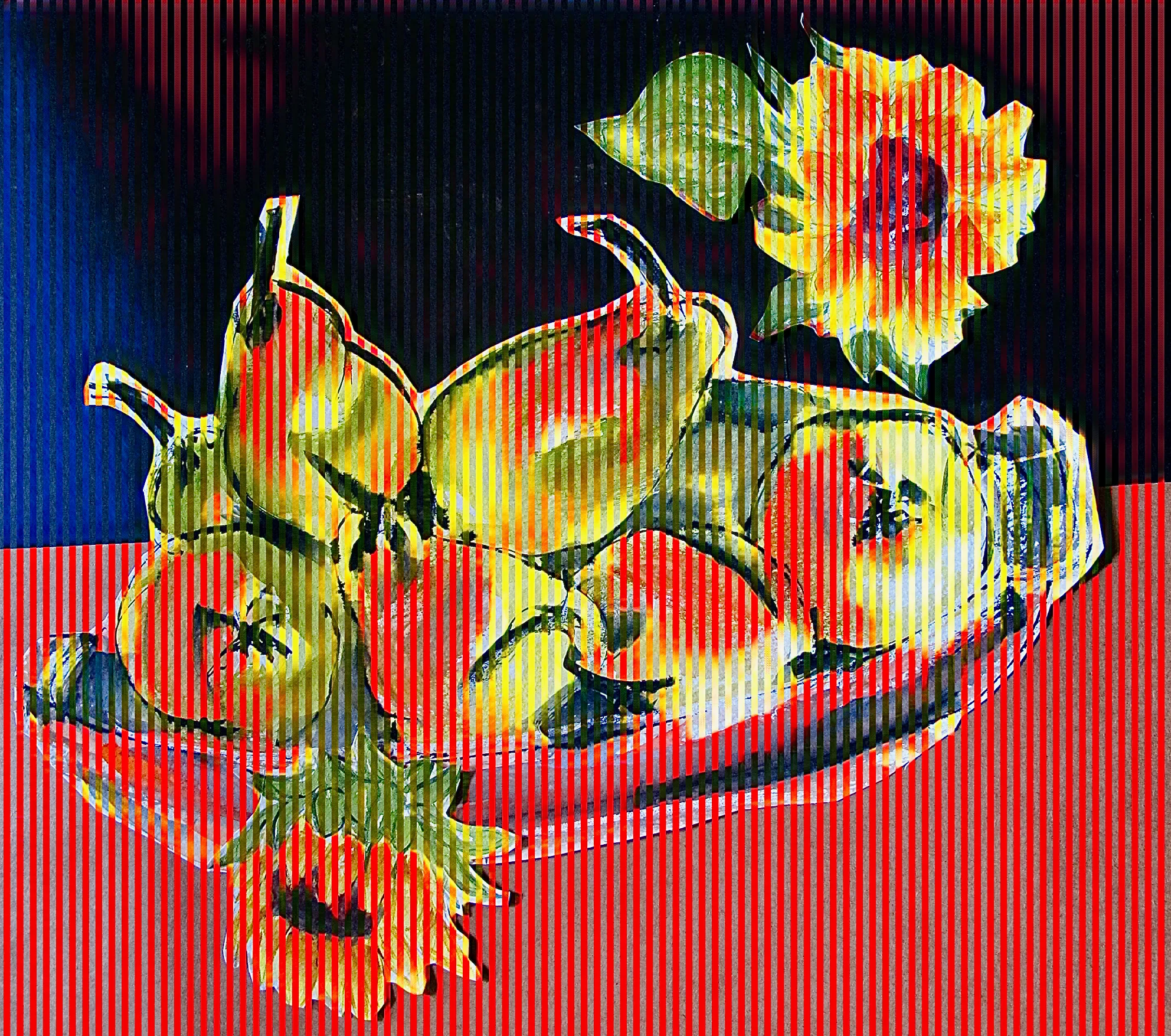 GAN(Generative Adversarial Network) over original watercolor, collaged, and post processed with Python - sometimes i call this genre - overmixed media, sometimes - Computational Non Photography, and sometimes - Folk AI Art 