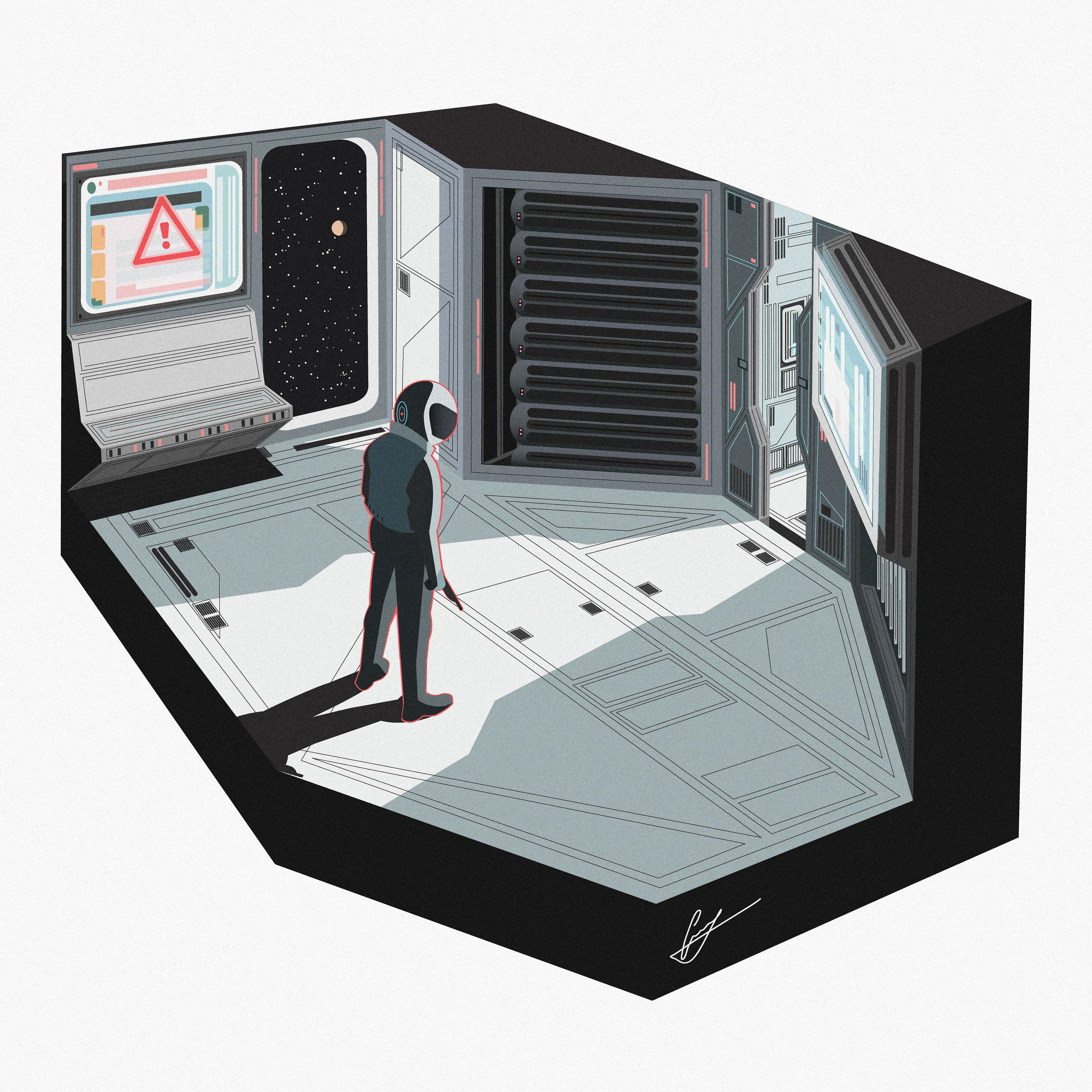 The space ranger. Lost deep in space, armed with just a pistol. 