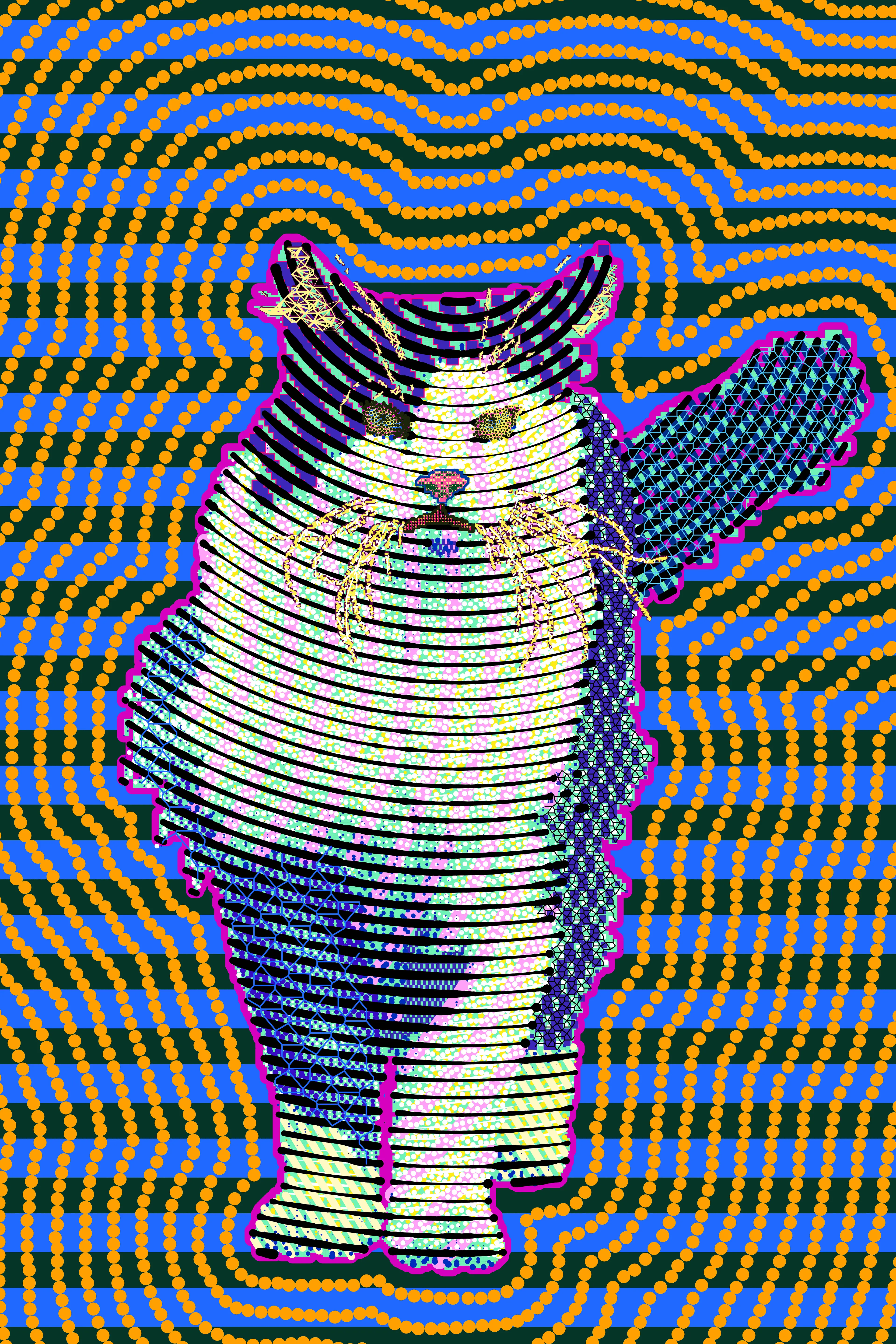 I love street cats. 

Resolution: 15K x 23K 
Approximate size @300 PPI retina screen: 50"x76" // 128cm x 193cm. 
Made with custom software using Processing.org and Java. 