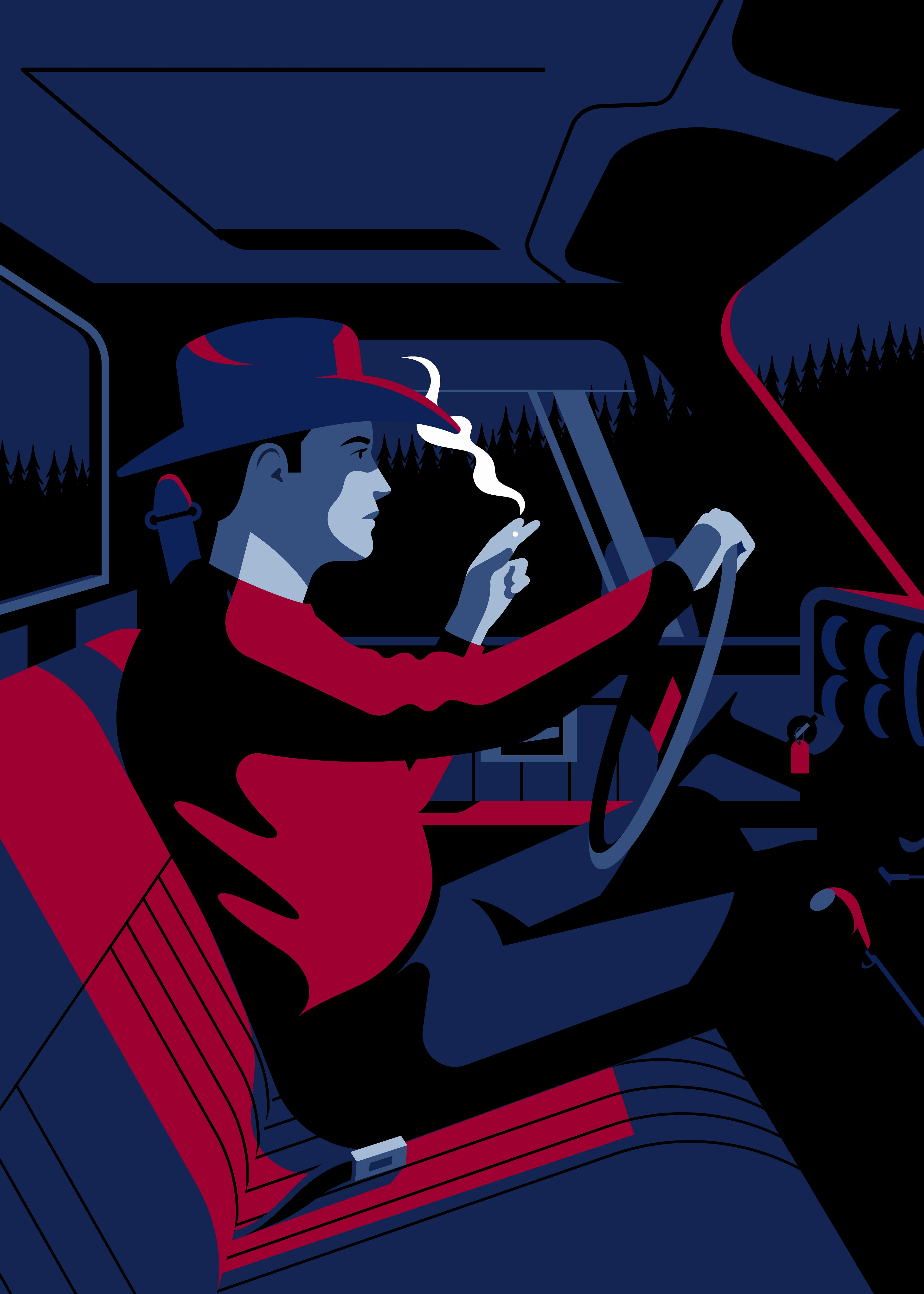 The destination is unclear, but this is my medicine. A lonely drive.