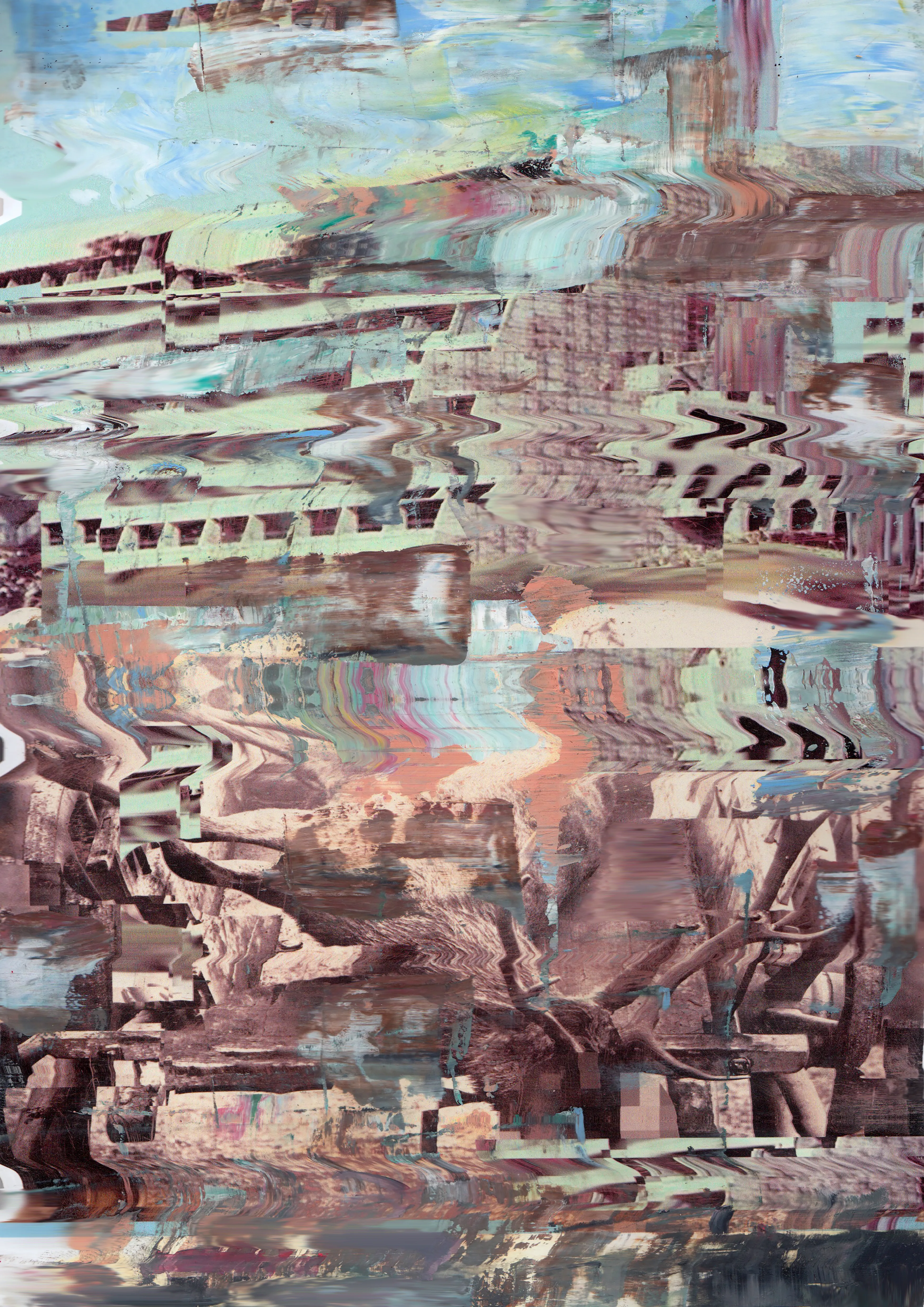 The Pentland Experiment is an on-going project which depicts an alternative reality on the outskirts of Edinburgh. Using electronic techniques, which converge the digital and physical, Harman creates abstracted motifs within sparse landscapes. Figures and structures are deliberately burred from the viewer in these highly staged algorithmic compositions. Within the corruption of the digital, there is a break up of information, which leaves the viewer flickering between abstraction and figuration