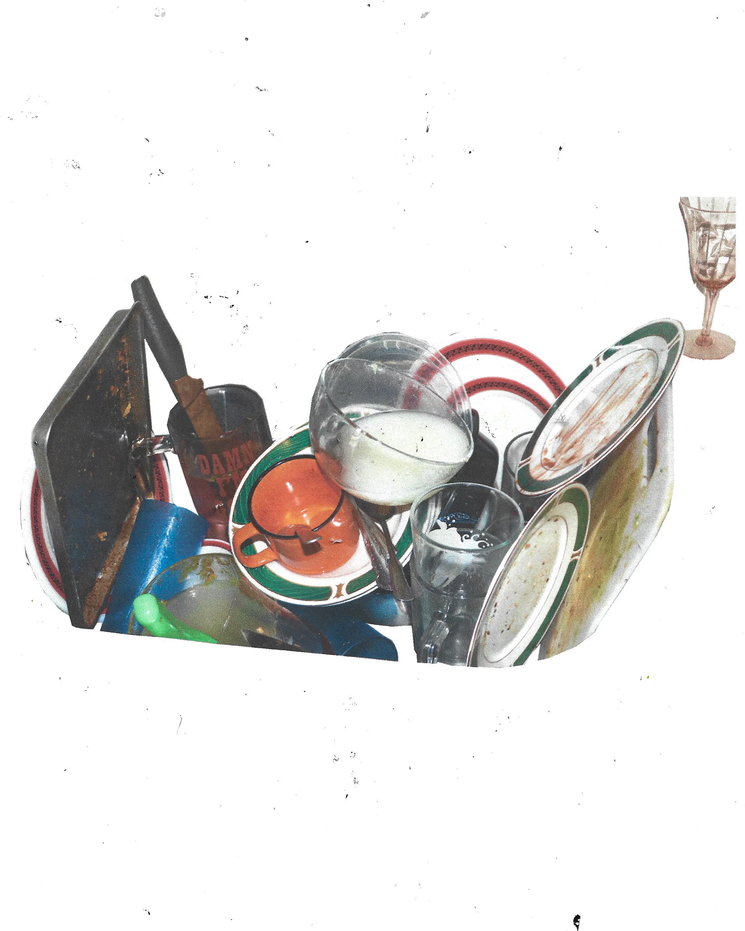 self explanatory, i mean the dishes were in the sink and was thinking basically whats the most productive way i could interact with them besides the dreadful washing. hence, contemporary art 