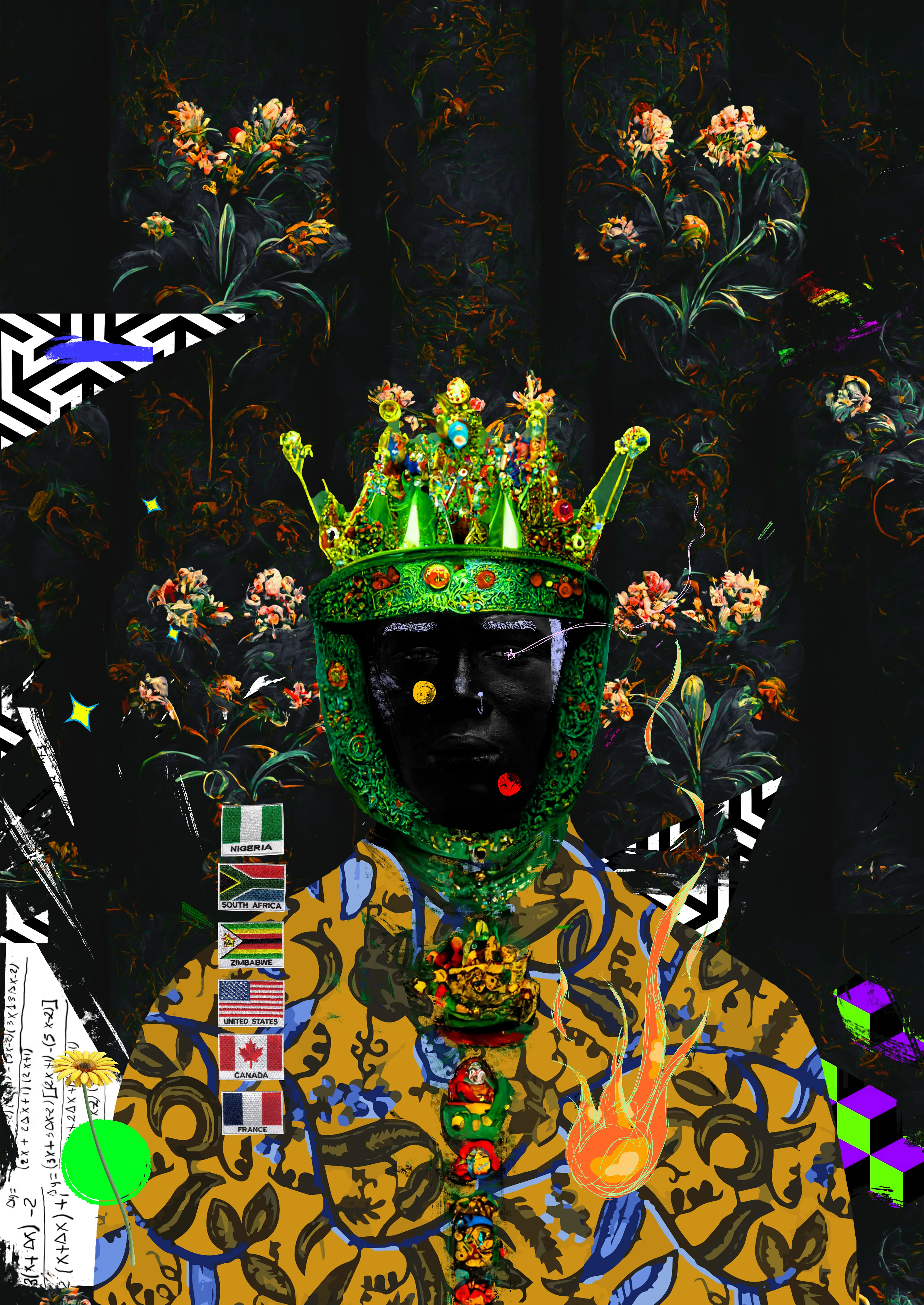 With the use of photography, collage, illustration and AI, Citizen of nowhere is an exploration of identity, citizenship, individualism and personal freedom.
