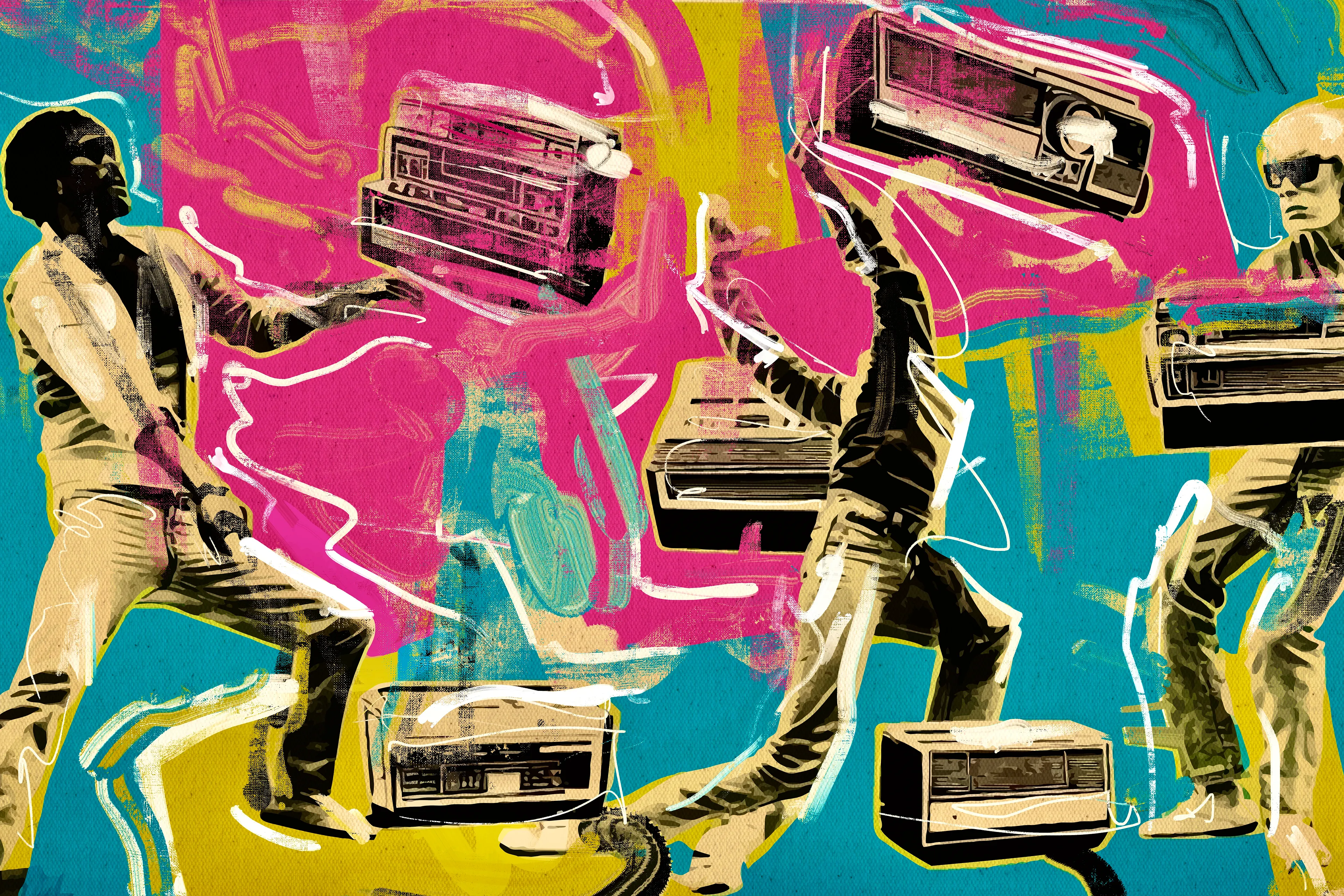 MIAMI 85 - From the MEGA DROP CORP history vault we are proud to release a collection of 1/1 digitized screen prints on canvas to coincide with Art Basel Miami 2022. Each artwork is a lush, saturated, abstract depiction of "The Magic City".  