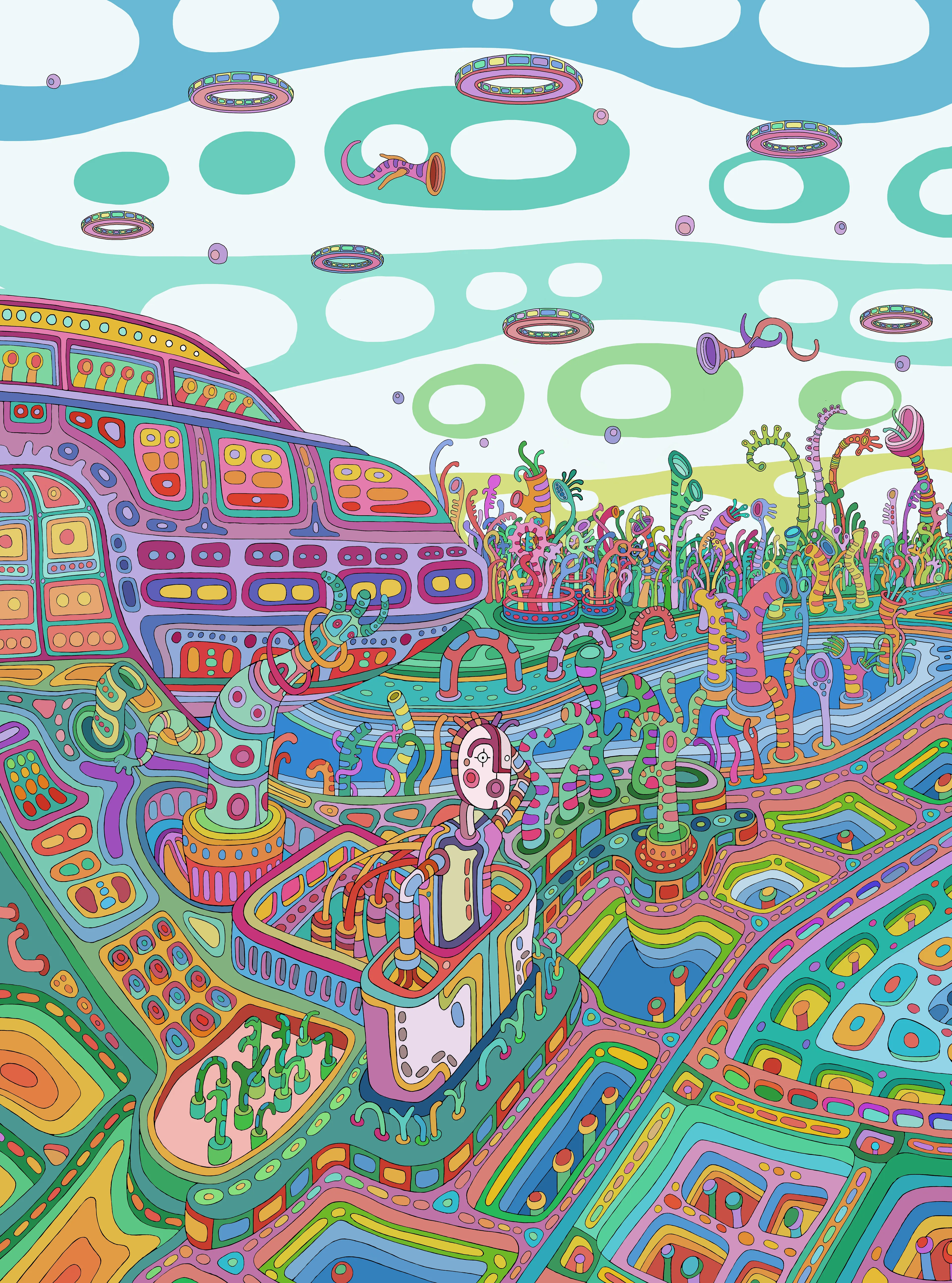 Roland the robot had travelled so far
Across each dimension, beyond all the stars
He stepped out to see the strange place he had flown
Only to find he was right back at home