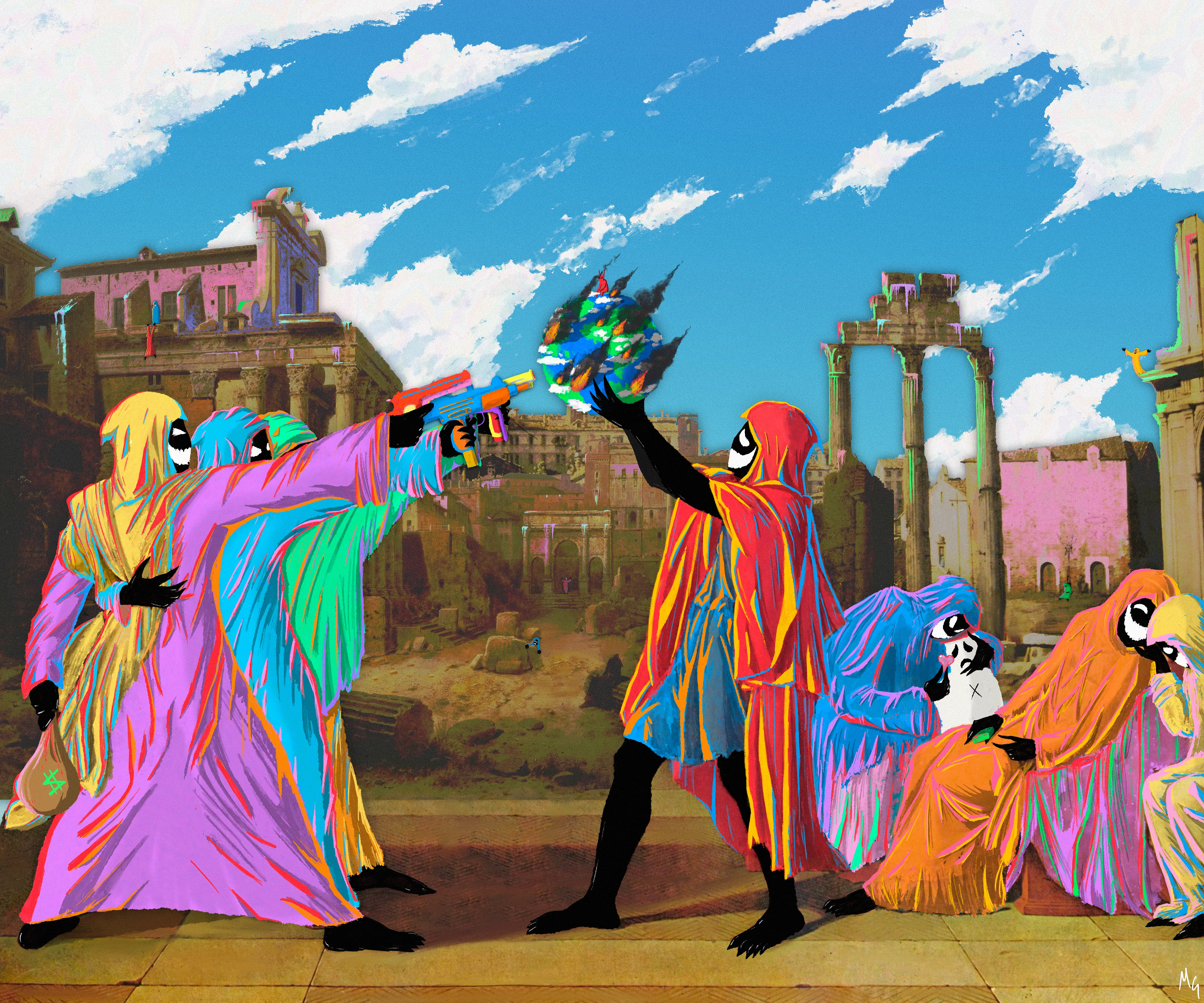 What it's come to...Based on "Oath of the Horatii" by Jacques-Louis David