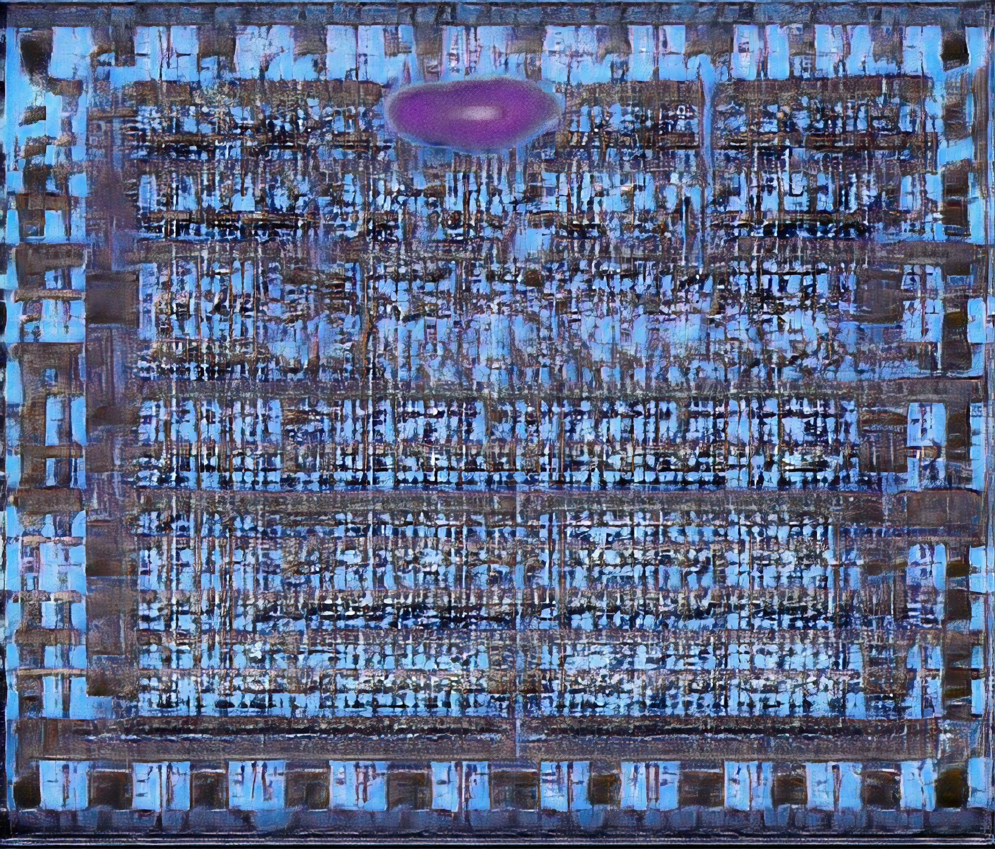 4/5 - This mini-series of die shots is a consideration on Justice and AI. The die or processor die is a rectangular pattern on a wafer that contains circuitry to perform a specific function. Each piece of the series is a picture of a piece of hardware invented by AI algorithms. Each shot represents a justice court in Estonia, one of the first country to try e-justice. We thus invite you in the justice court of the future: a small piece of hardware which will decide your faith. Let's hope the decision is fair !