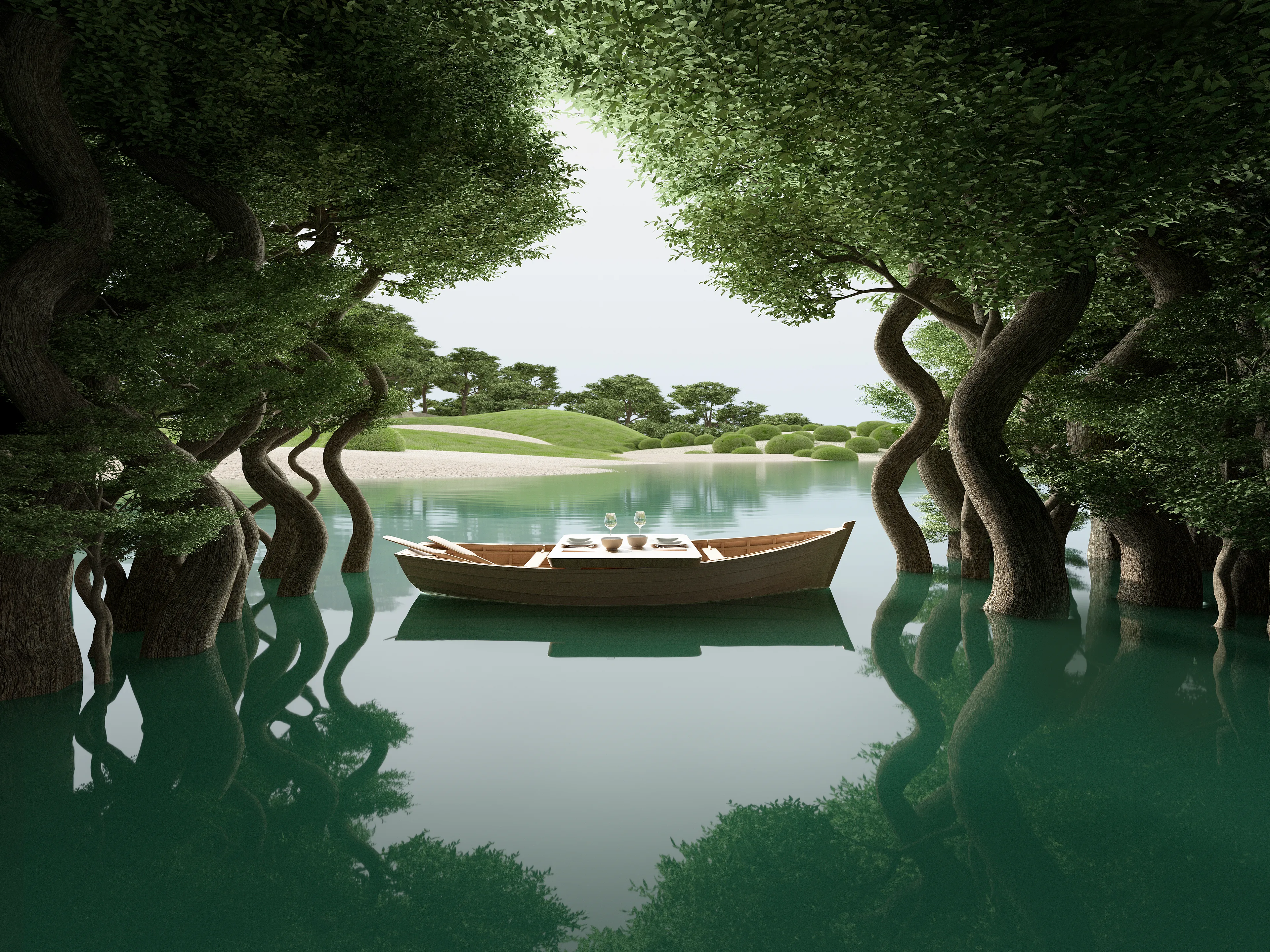 We create digital imaginary spaces where we would like to be. In this creation, we also decided to remove the mosquitoes.
From our collection of favorites made in 2020.