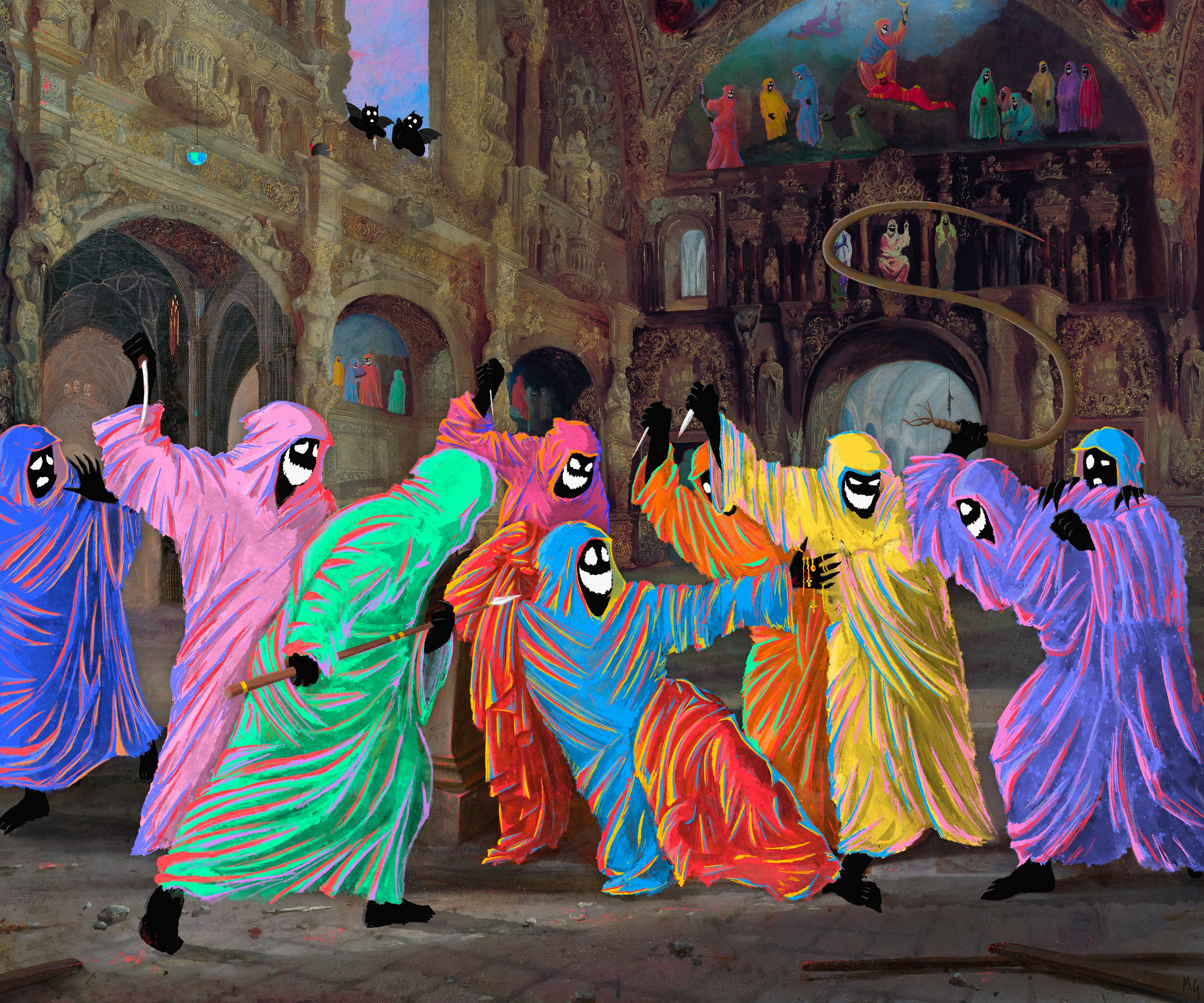 A God Amongst Men...
Based on The Death of Julius Caesar by Vincenzo Camuccini and The Chapel of the Benavente Family in Medina De Rioseco by Jenaro Pérez Villaamil