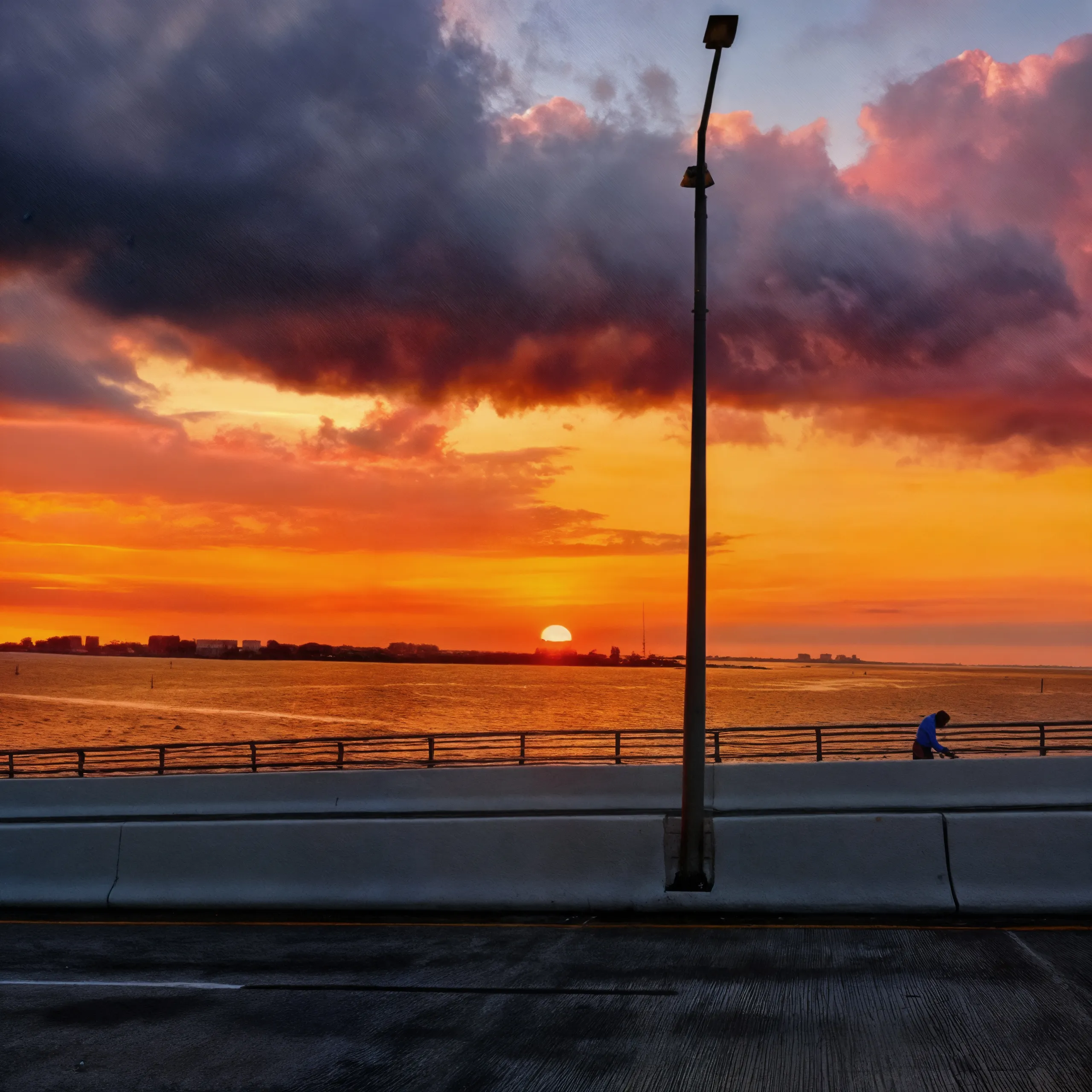 Ai assisted recomposite of a photo I took last night of a moment that felt poignant to my senses