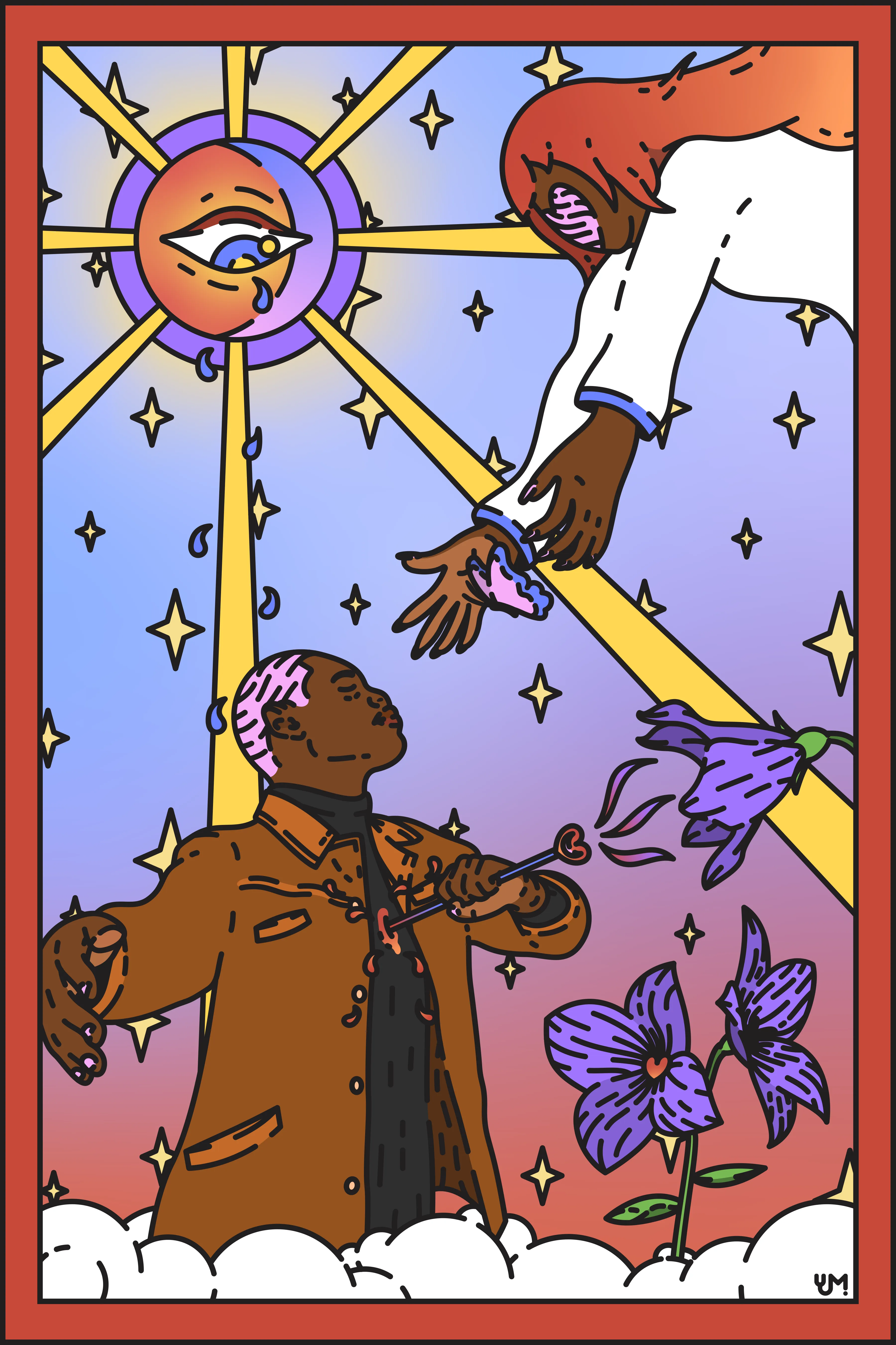 "I see my light come shining from the west down to the east.
Any day now, any day now I shall be released."