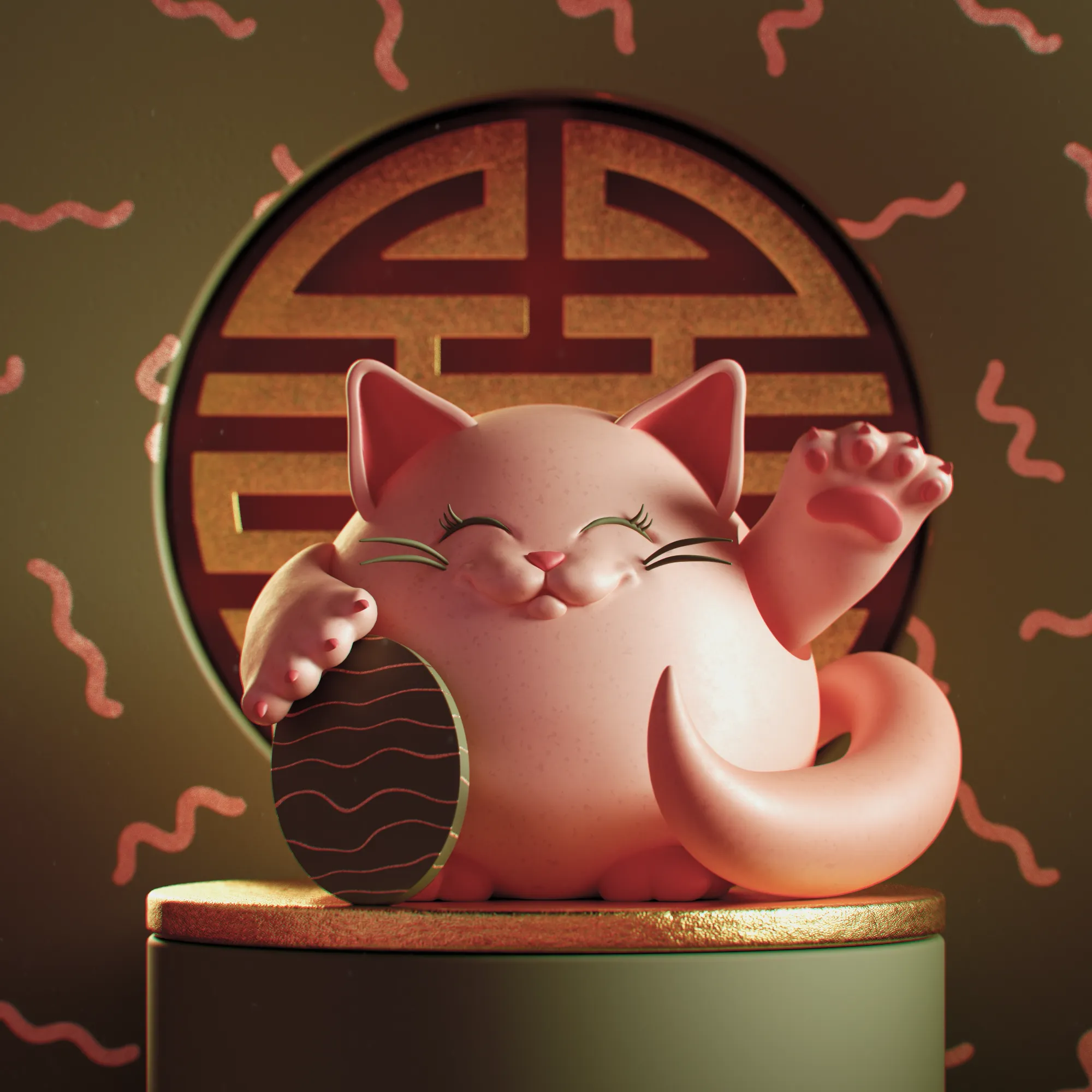 Cat that brings luck to its owner