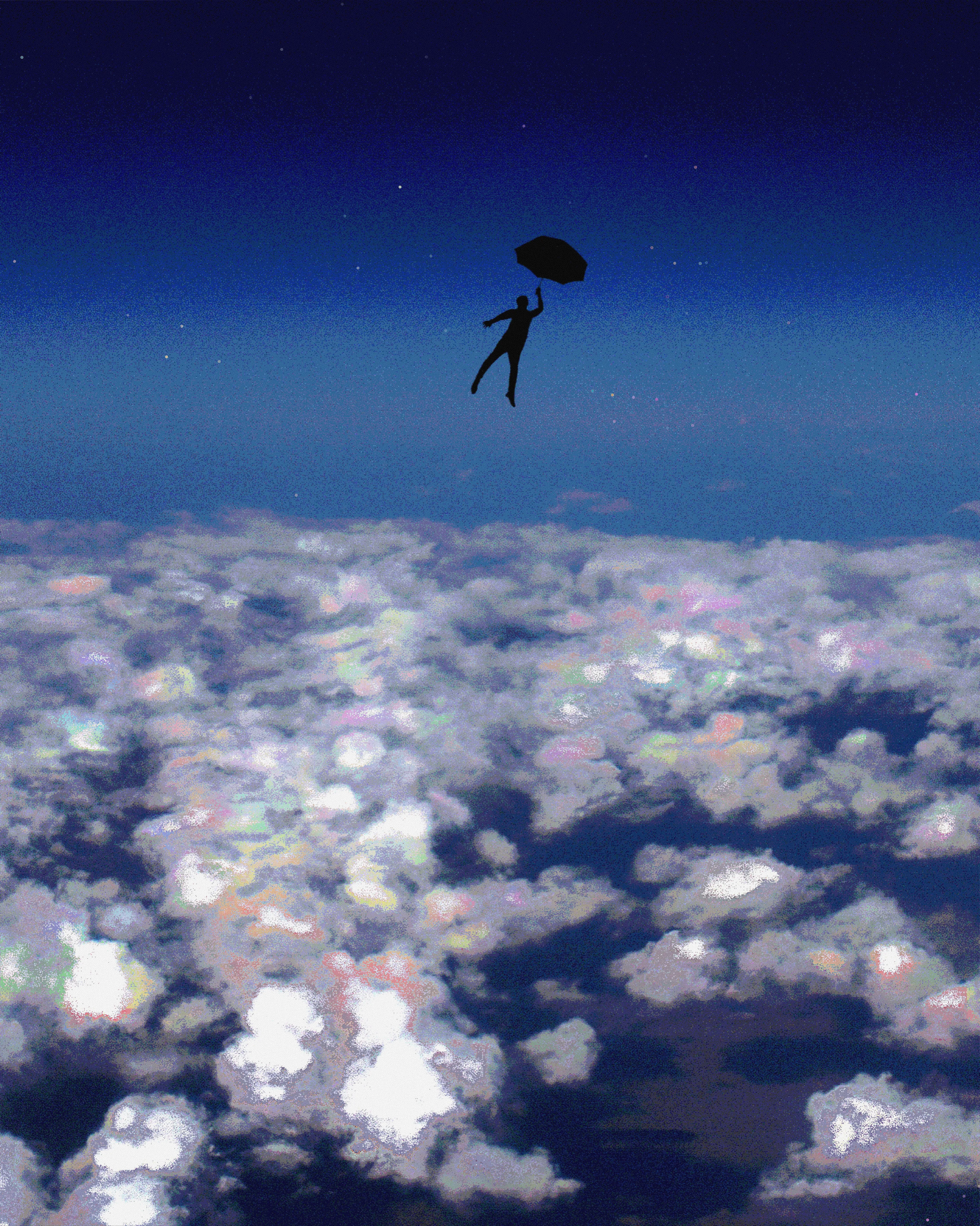 alone, up there 

