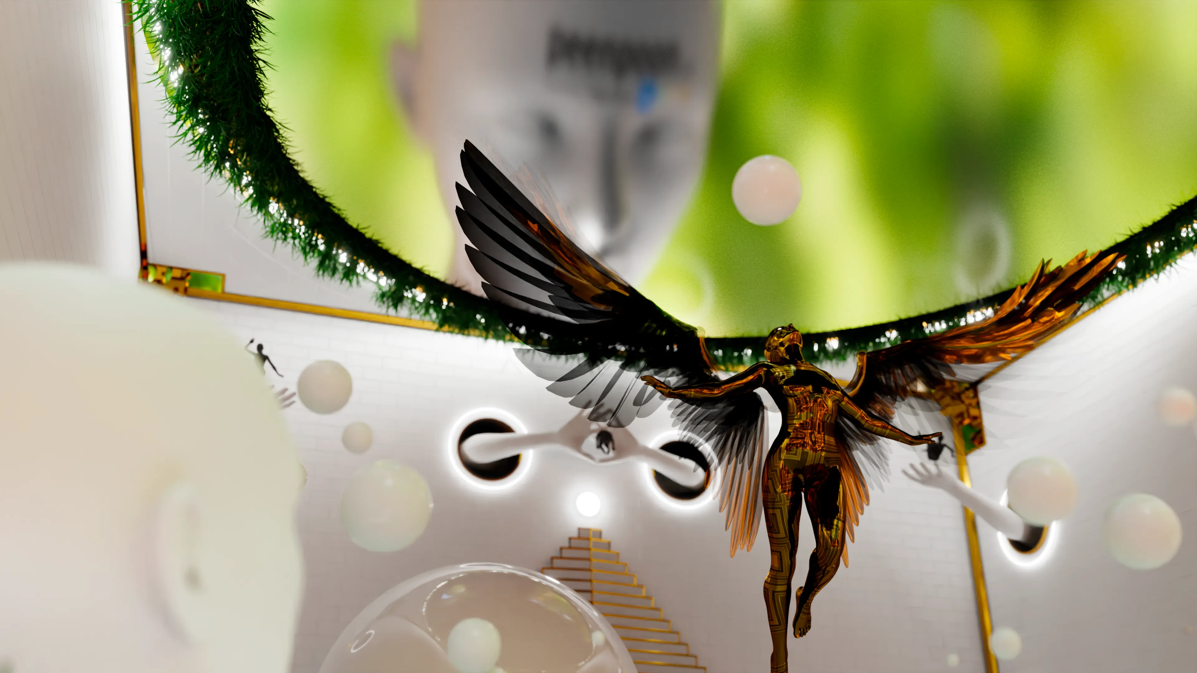 Resplendent Purgatory.
The Observer's hands hold the irresolute at bay.

Blender 2.90.1, Cycles Renderer. 3840 x 2160, 150dpi