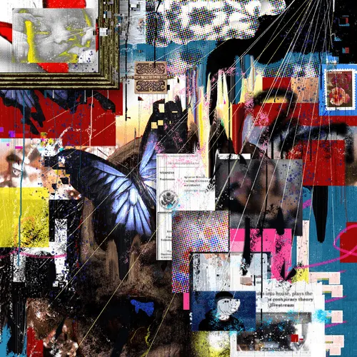 there is no escape from awareness  |  digital painting + collage  |  2021-2022