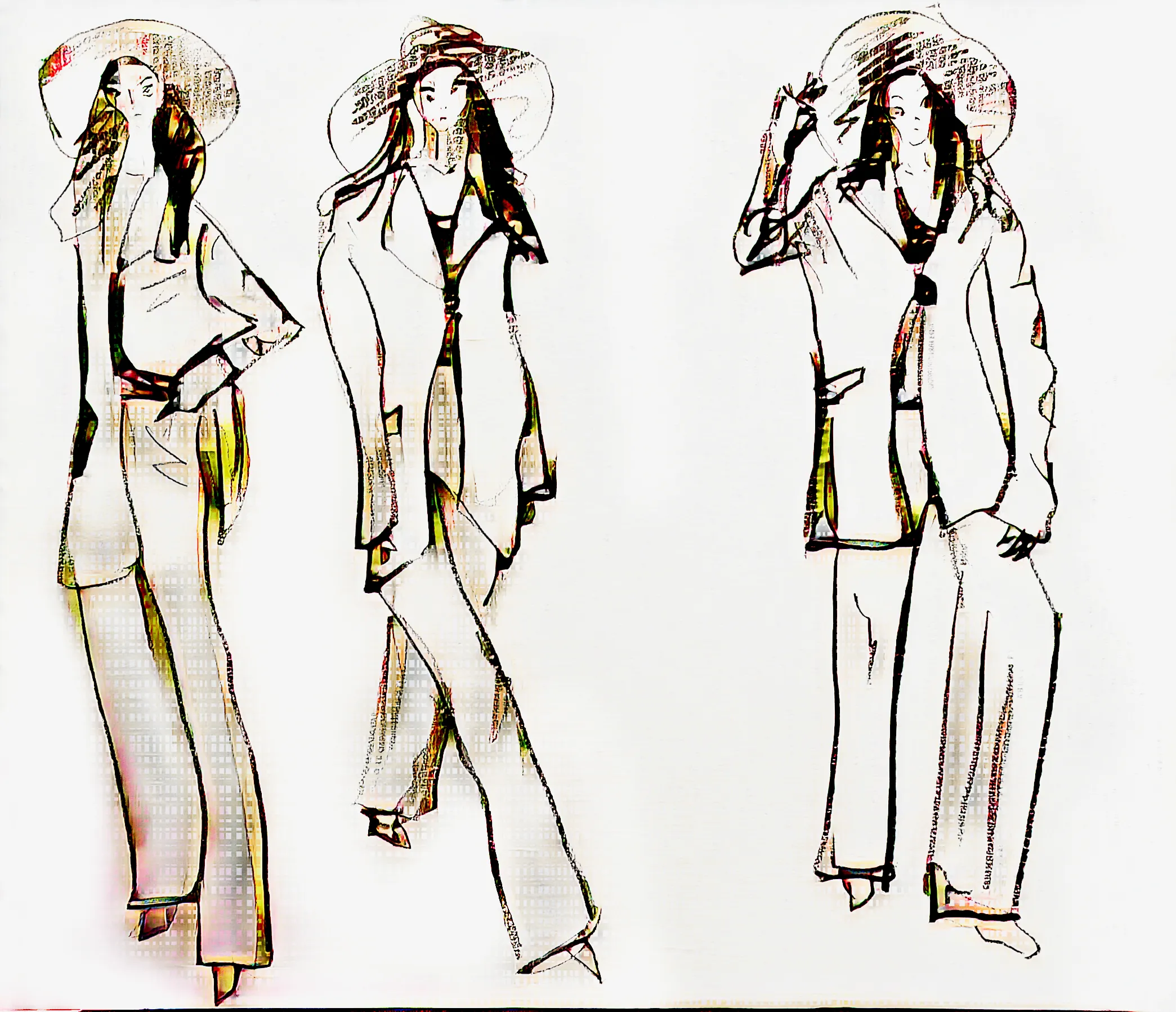 Nightly Fashion Live Drawing sessions, GANned and Pythoned