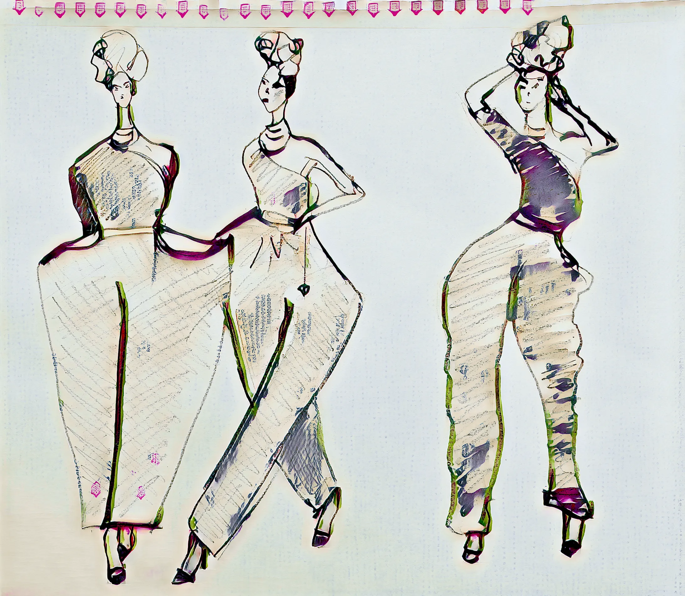 live fashion drawing , GAN chained a little bit