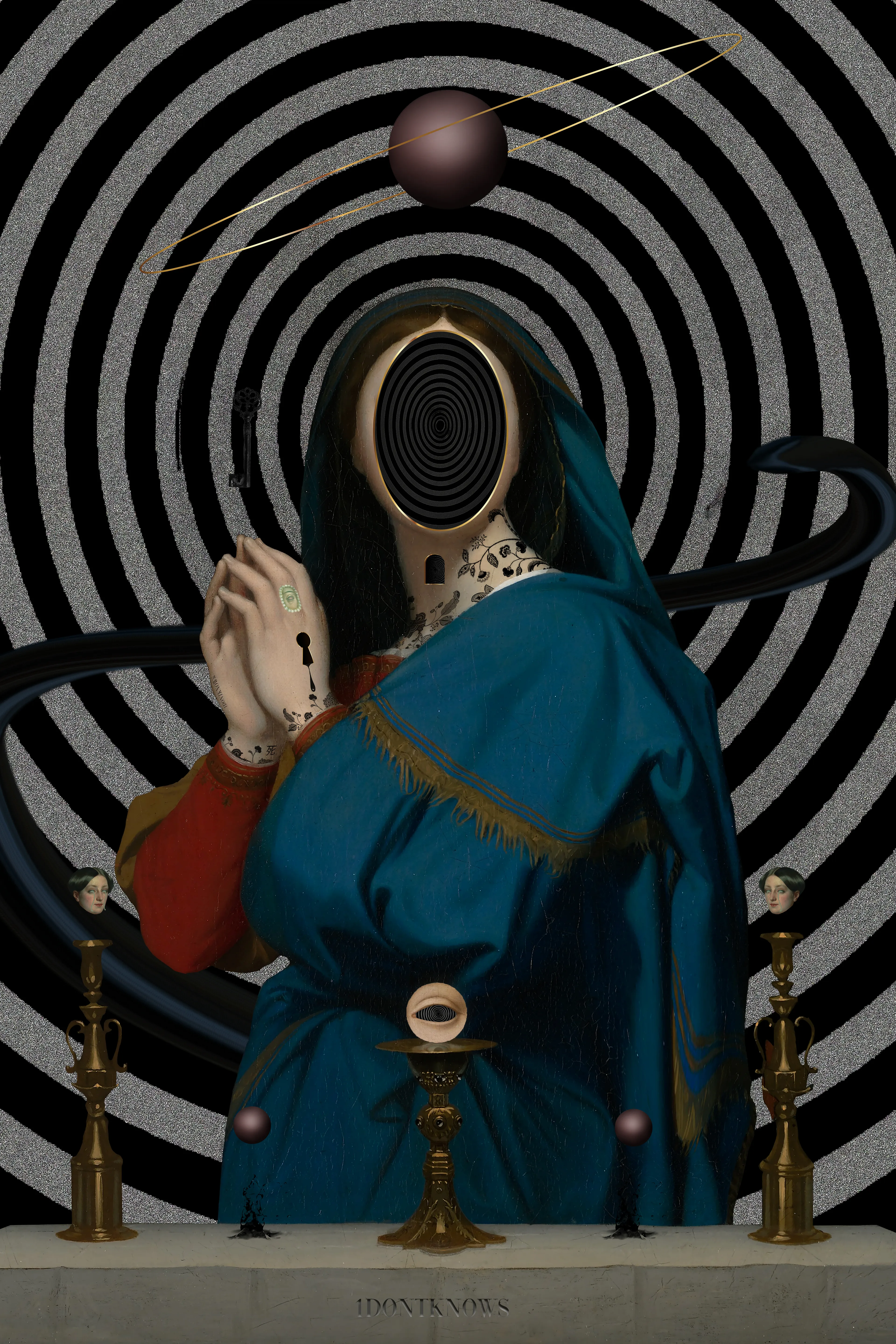She's from nowhere. No one knows who she is, even me. As if she came from another dimension. The idea for this piece came from "The Spiral" by Pho. It made me think that I had to participate in my submission. His work is like a black hole. which is no different from the face of my work No one knows what it will look like inside, it looks mysterious and attractive at the same time. So it made me working on this piece.



