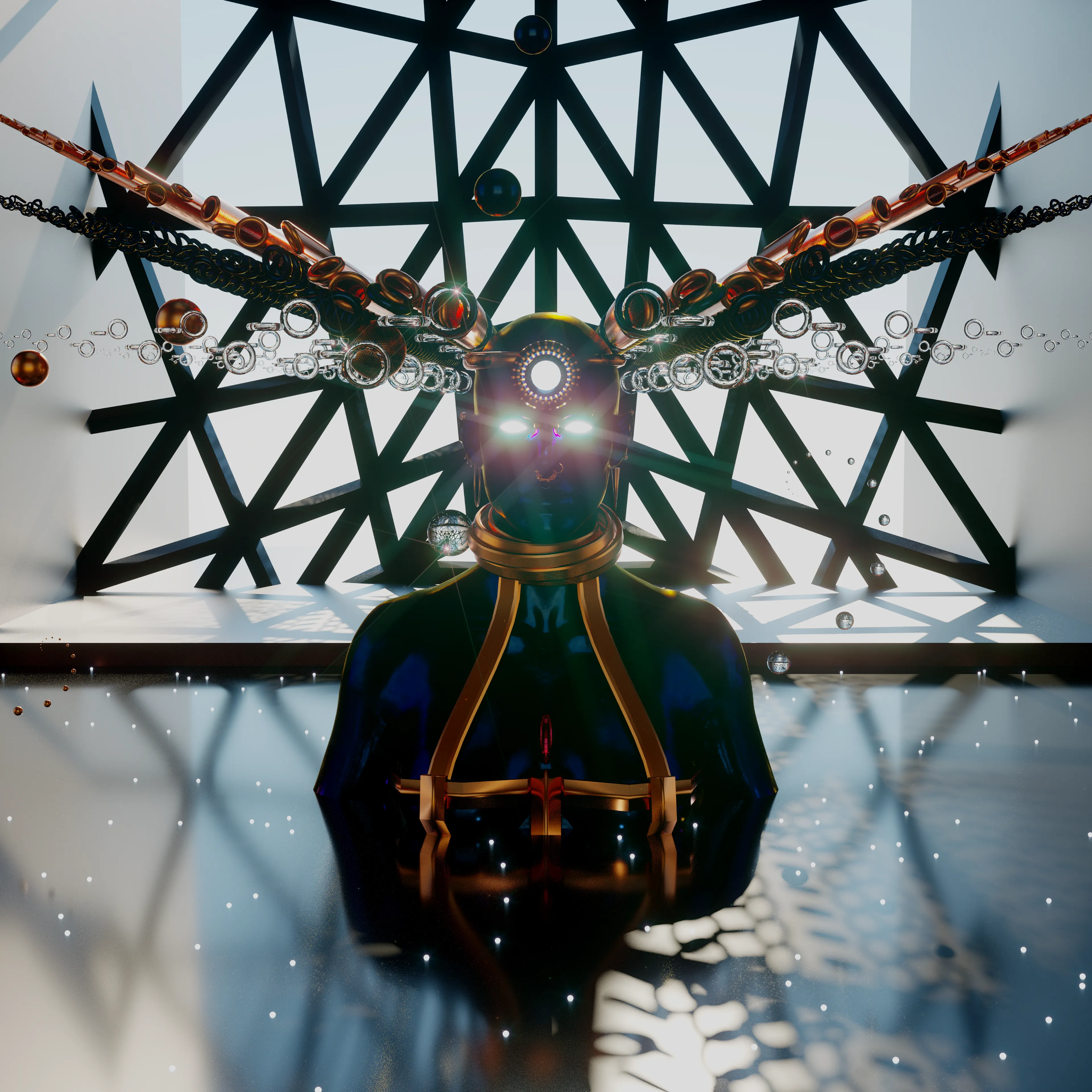 The 17th work in my "goddess" series. As I step further down the path of my own self-realization - my work reflects that - darkness begins to fall away as power is cultivated.