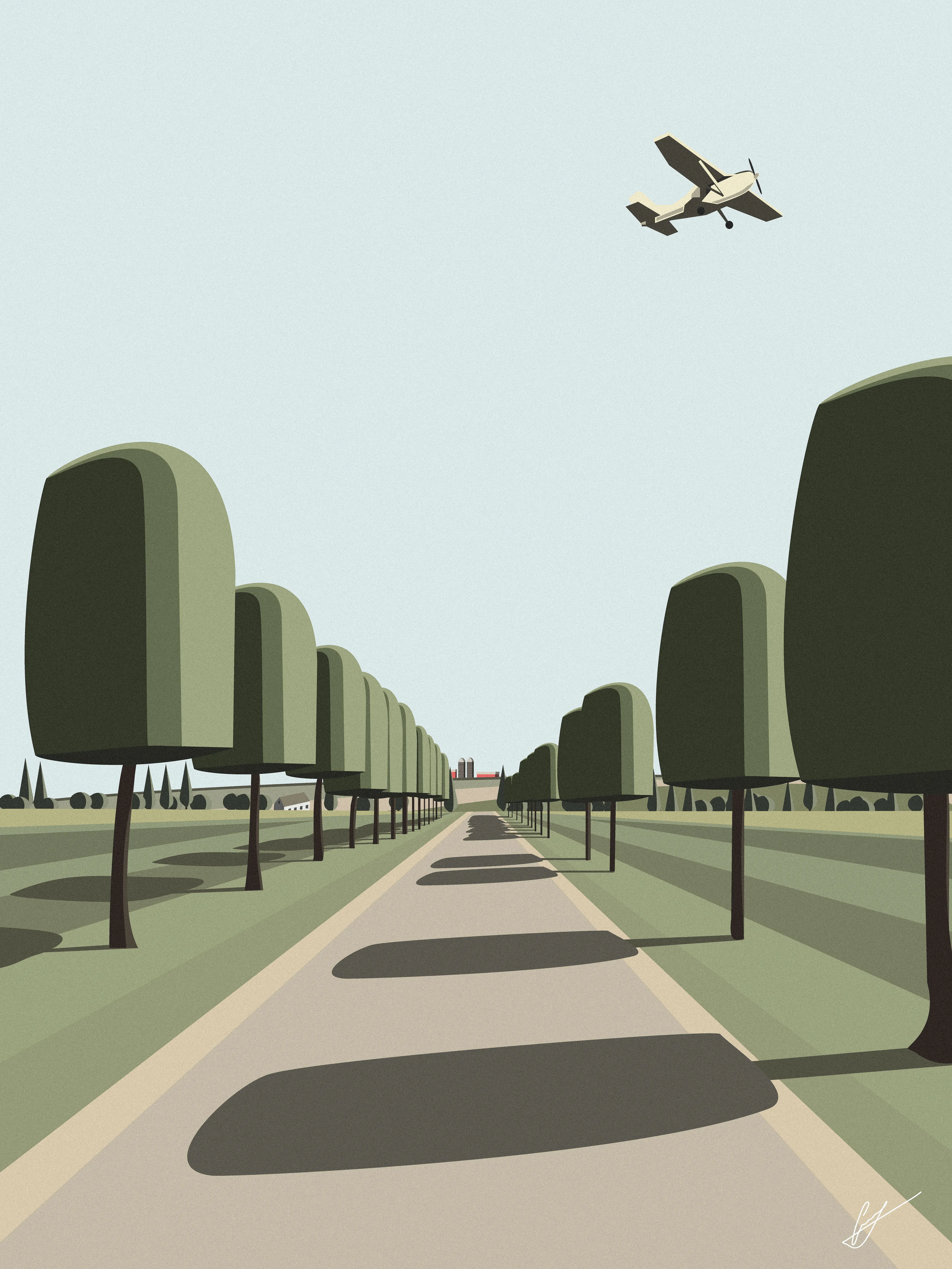 Part of the recently completed "Midwest" collection. A romanticism of life in the Midwest of the United States. With heavy influence from 20th century artists, this series is a digital exploration of the 1930s art movement of American Regionalism.