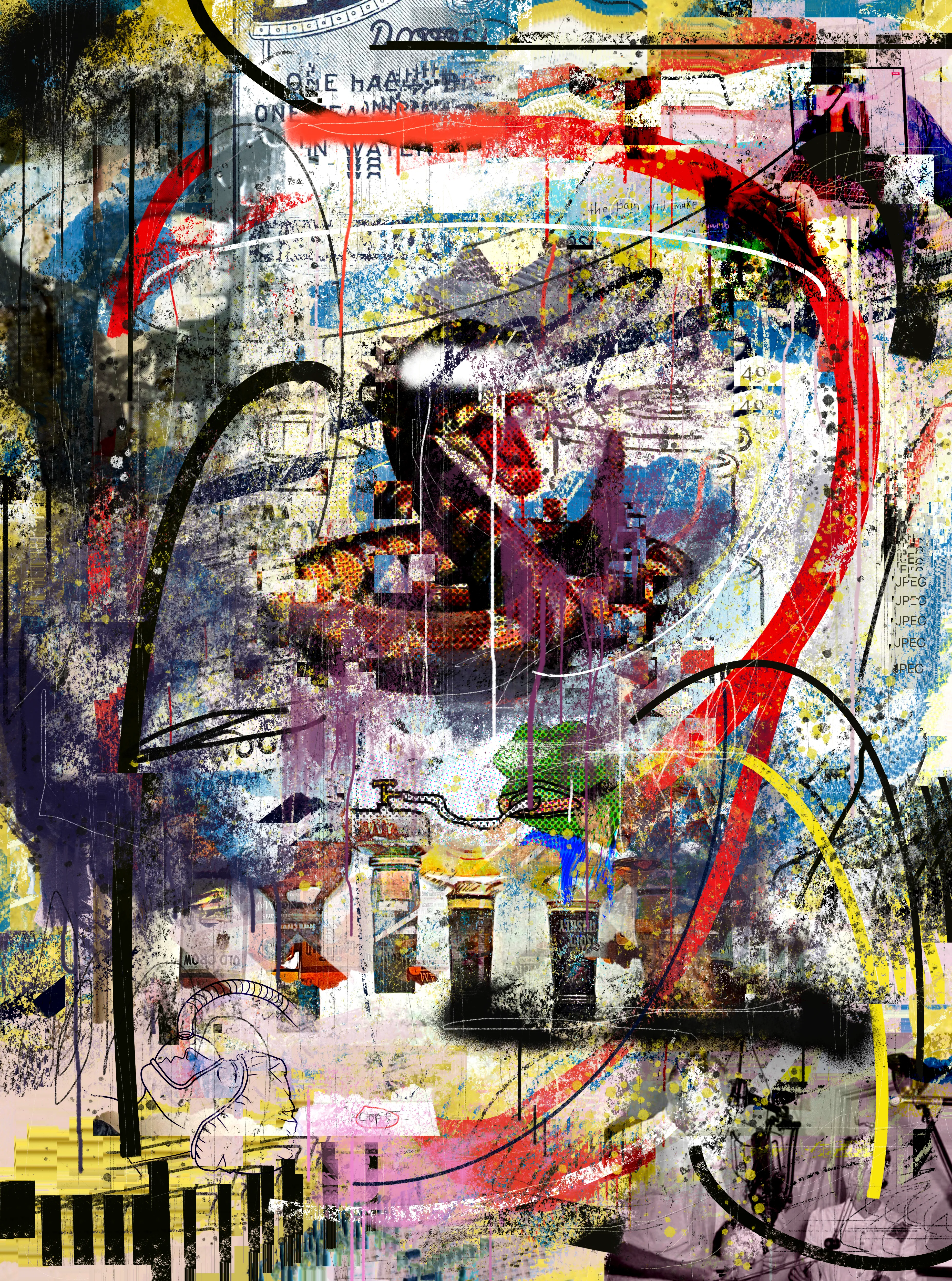 pain as anesthetic  |  digital painting + mixed media  |  2022