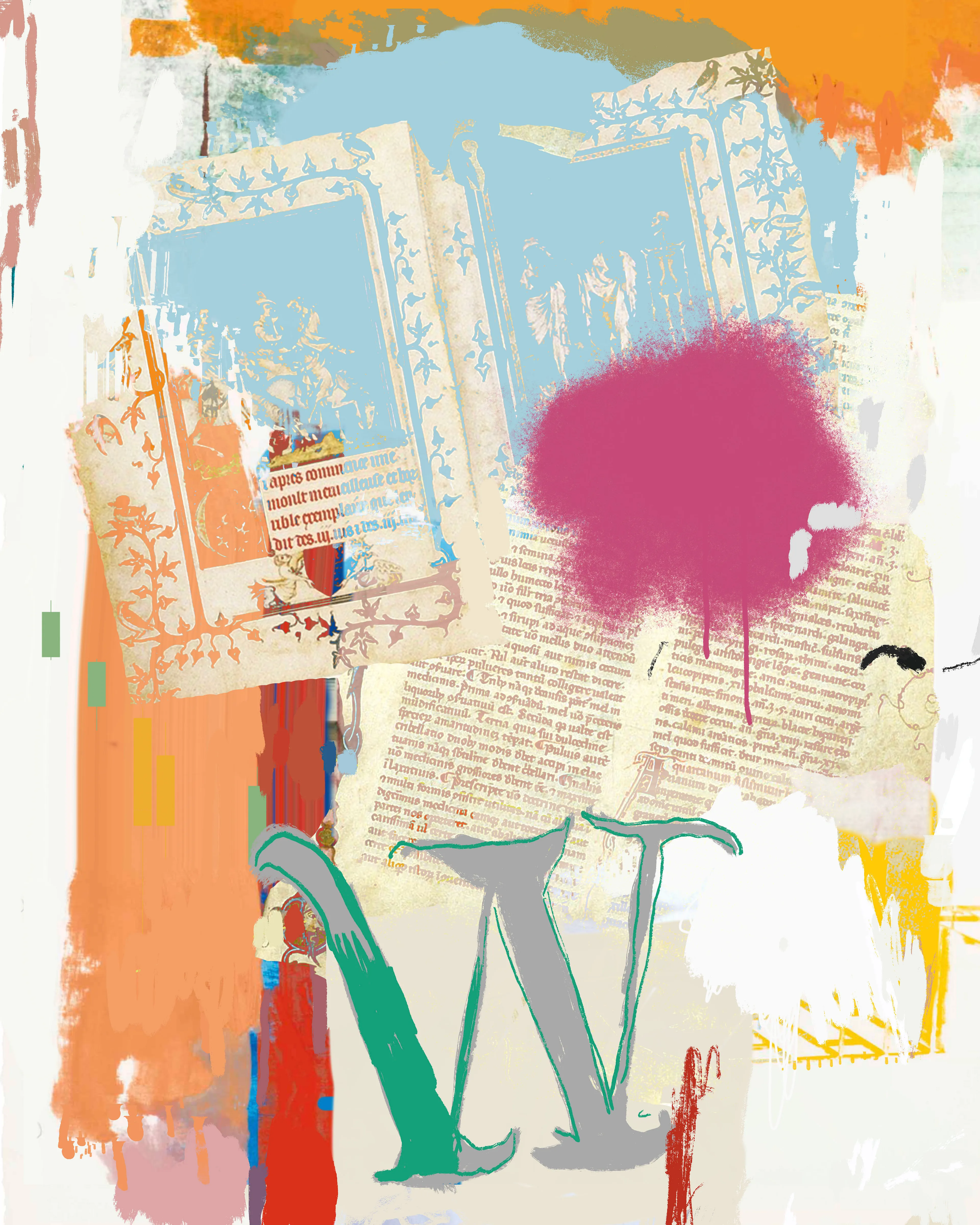 "W" for "WYCKOFF". This image was made as a charitable contribution to Monograma’s project to create NFTs for social good. As part of the project, artists choose a letter that means something to them and create an art piece that is associated with that letter.

W stands for the Wyckoff Method, which many financial analysts used to explain a major selloff in the crypto markets. It's also the first letter of "The Canterbury Tales" by Geoffrey Chaucer, which I was reading at the time. 

I think one of the most important social goods that can help individuals is education. There’s nothing that can level a playing field or flatten social classes more than education. One idea can change your life.

My Beliefs: none. 

Concept: ©MONOGRAMA