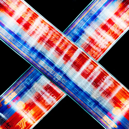 Beginning X movement. 
A reflection on the time of existence for clearing the eXtra and making a difference within our collective self. Created in-camera with my own analog:digital hybrid technique. This complete NFT is the only one in existence. One single 20”x20” giclee print will be created in existence represent this piece in a physical form. Cross-sections of this image will be created and cut on positive film as a one of a kind edition of 49 physical coins.  Each coin will have one matching redeemable NFT created into existence. These will be handed out as gifts to the first attendees of the next @nyg_wallspace art salon. With this project, I hope to expand the knowledge of possibilities within blockchain and the crypto art movement. 
