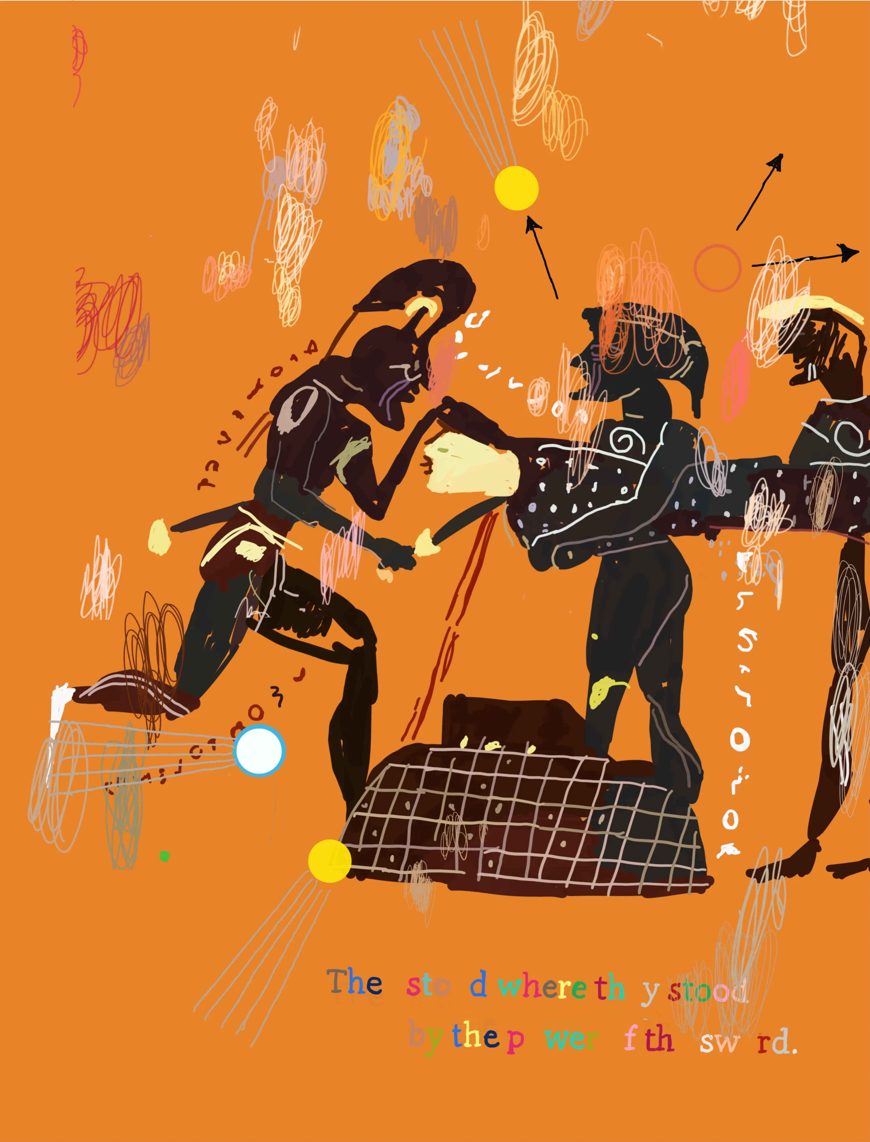 "They stood where they stood by the power of the sword." The Peloponnesian War, Book 4.98 (Athenian Defeat at Delium). W: 2969 px H: 3895 px created on an iPhone X using Sketchbook Pro. Card #145 of The Peloponnesian War trading card artbook by Adrian Pocobelli.