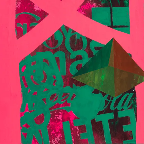 Painting in the age of tech branding. 
Source piece is made with oil and acrylic on paper
70 x 50 cm (27 x 21 inch)

Purchasing for listing price includes the actual physical piece. Museum quality framed piece and international shipping.