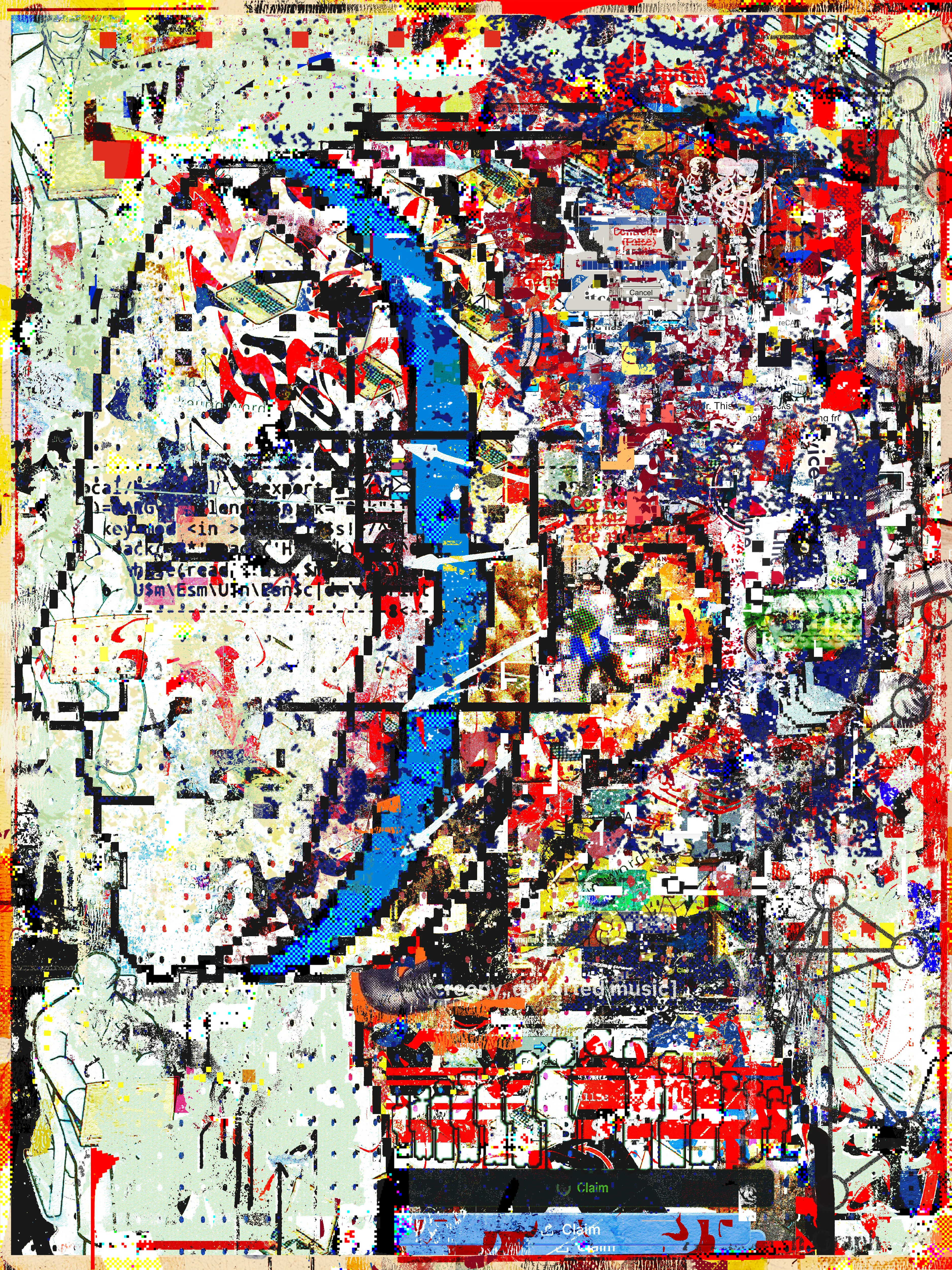 i am all of them | digital collage | 2024 | inset

for AOTM's  curation :  ‘Whispers & Closed Doors: Cryptoart and Cypherpunk.’