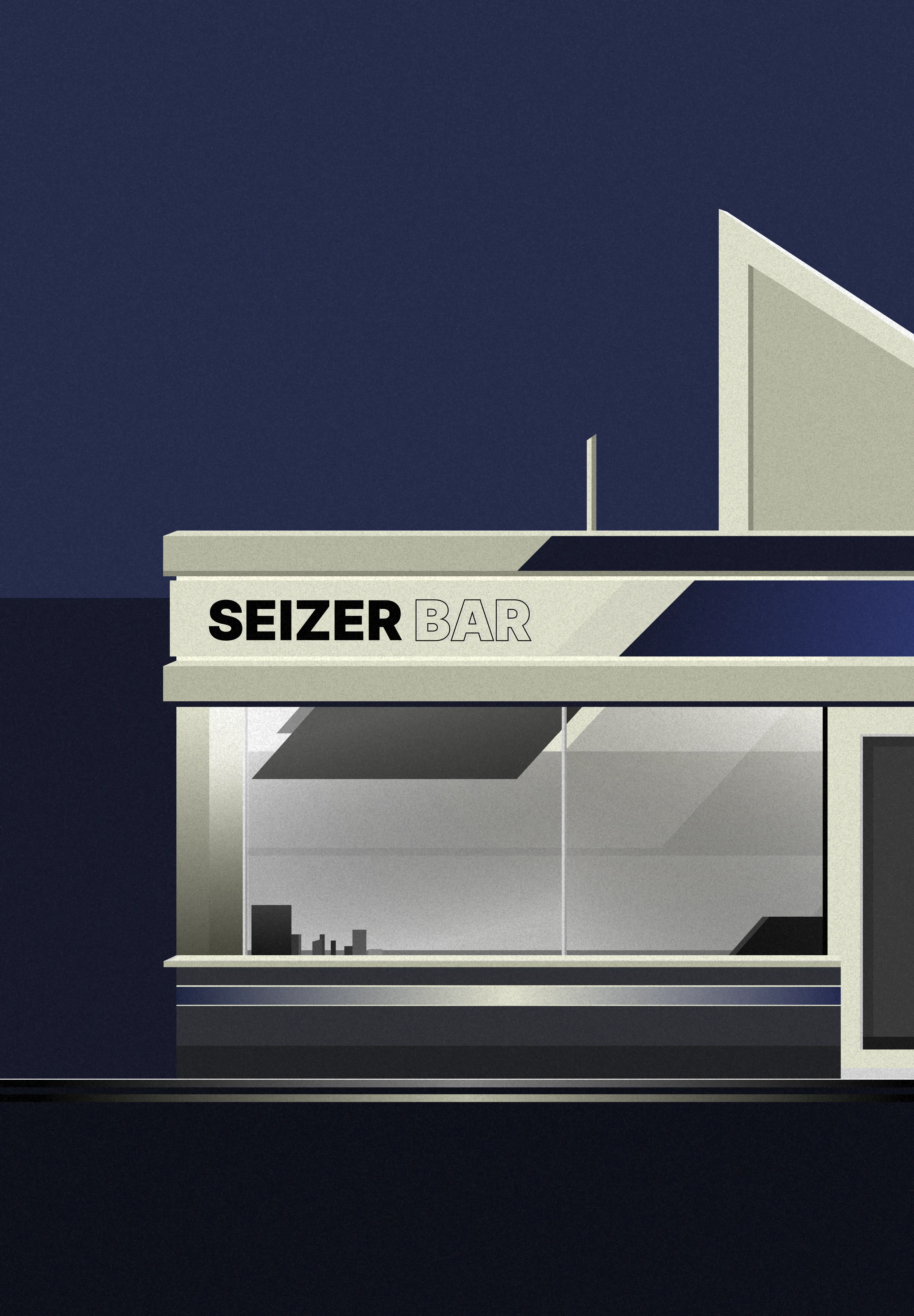 'Seizer Bar' by Capi

A nice place to enjoy a little moment of pleasure. This artwork inspired by 'Nighthawks' by Hopper and paying tribute to it.
