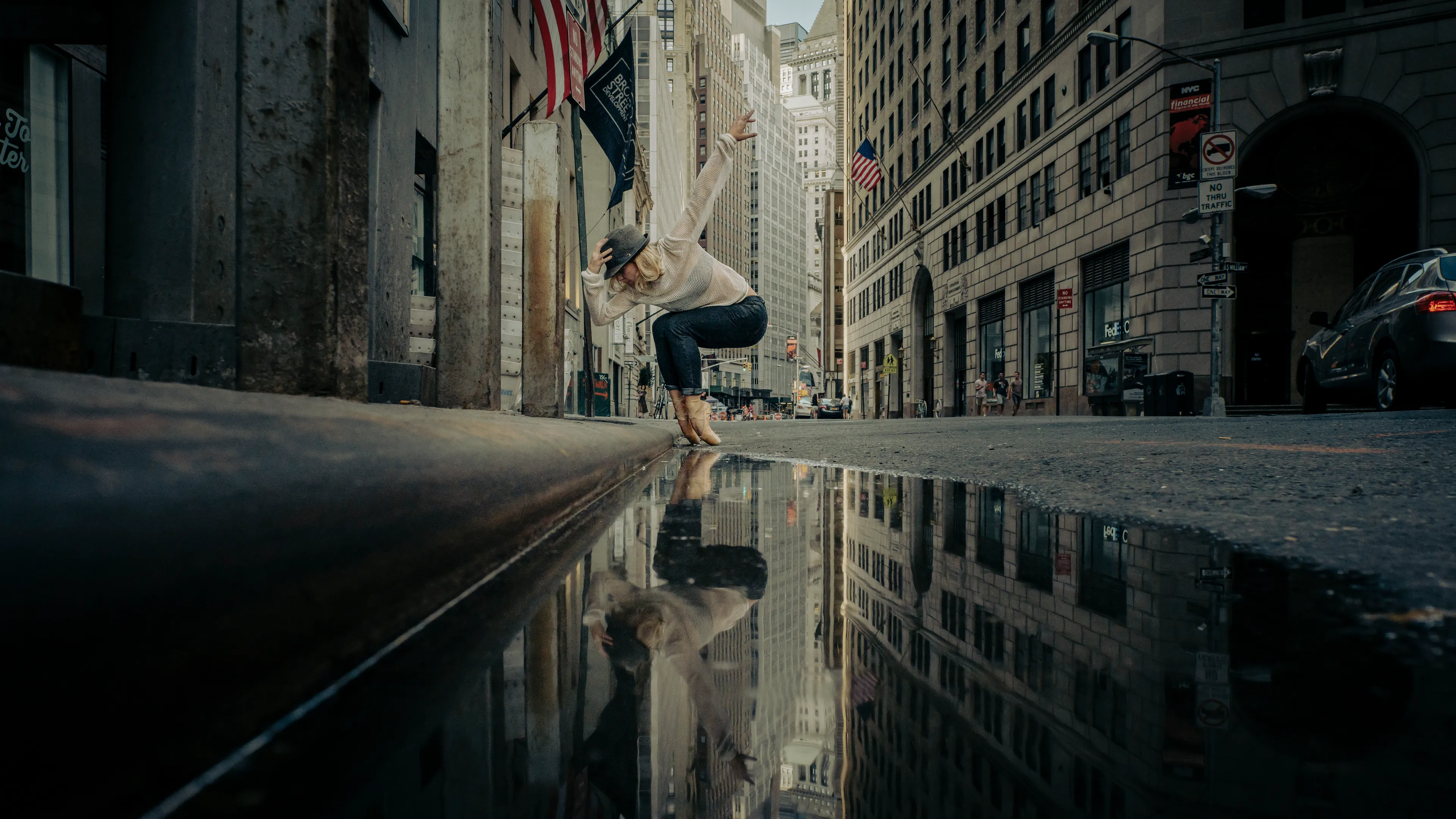 Reflections blur where grit meets grace.