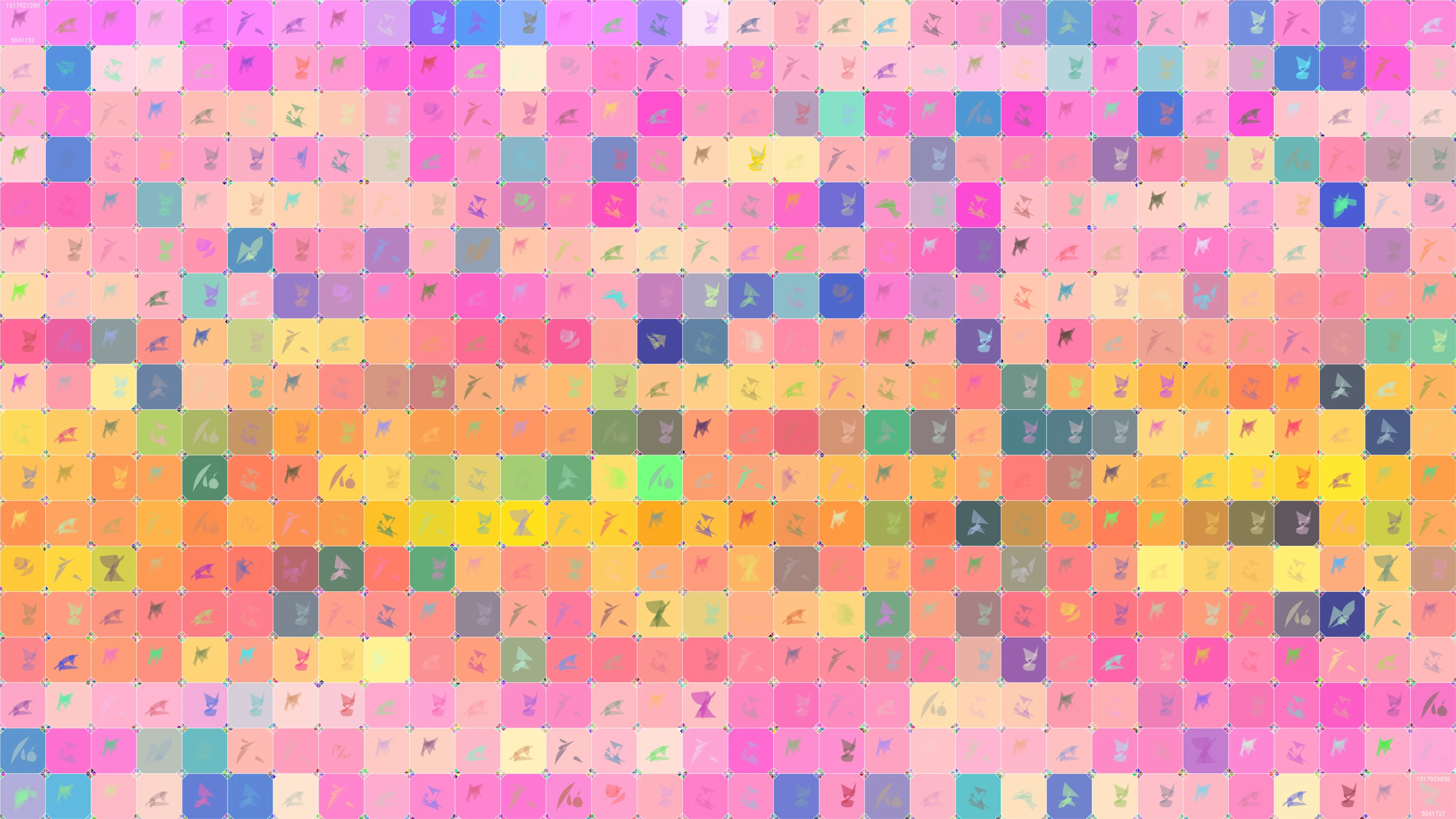 This is painting #8752. Its full digital image (7680x4320 pixels) can be downloaded free of charge by the token owner at https://www.cryptoarte.io/paintings/8752. The authenticity of this digital image can be independently verified by calculating its SHA256 and comparing it to the value returned when invoking tokenIdToHash(8752) on the CryptoArte Ethereum contract at 0xbace7e22f06554339911a03b8e0ae28203da9598 and converting it to hexadecimal. Additionally, the hexadecimal hash value can also be retrieved from the token's metadata. This painting represents block numbers 5041152 through 5041727, and the time period starting on 2018-02-06 12:48:00 UTC and ending on 2018-02-06 15:10:56 UTC.