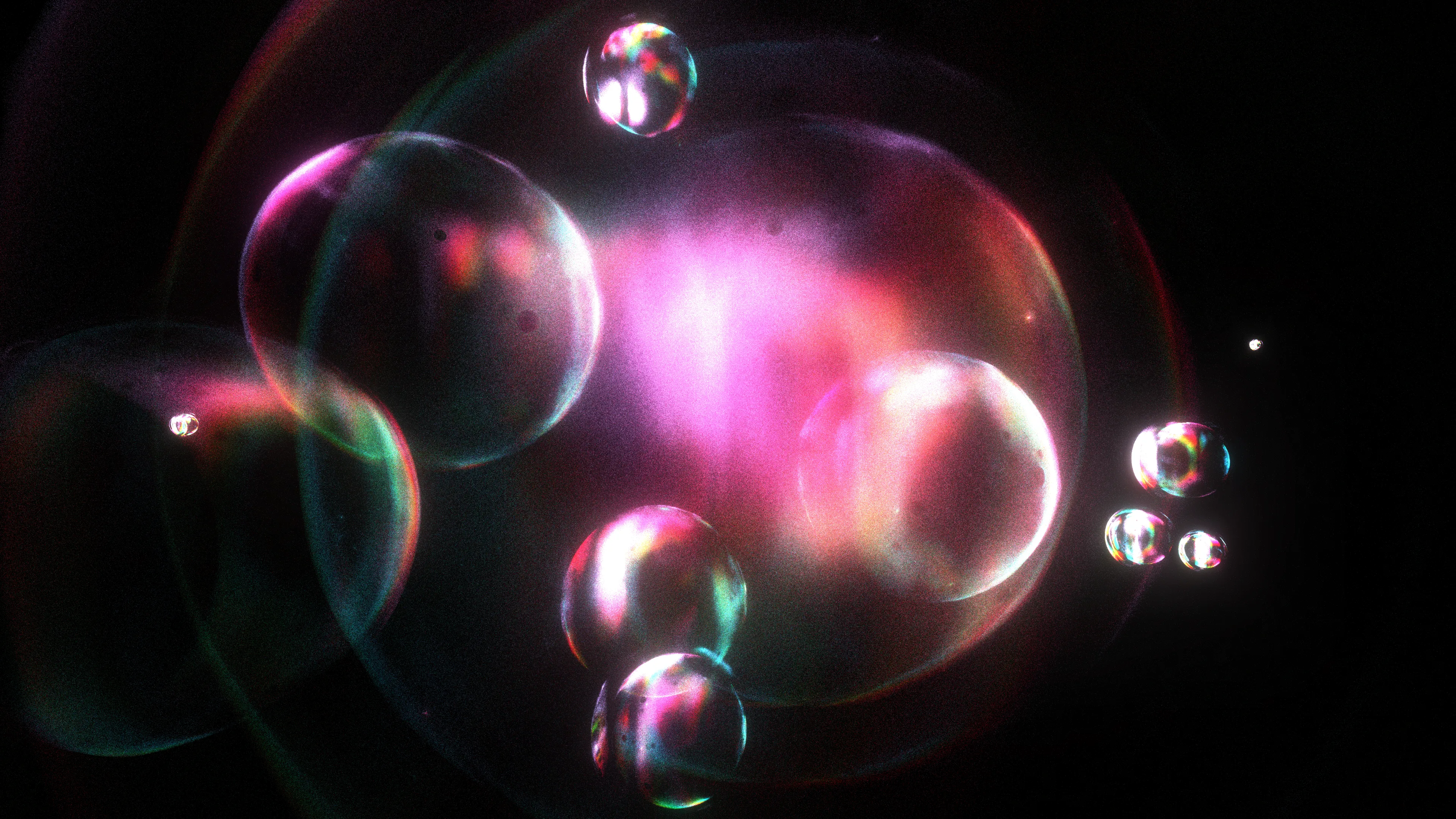 <p>At the moment of the primordial event (scientists call it the “Big Bang”), the universe had a high degree of symmetry, meaning its properties were consistent in all directions. As the universe evolved, some of those symmetries broke down, leading to the formation of matter and the diversity we observe today. Recent studies of this symmetry, and ways of breaking it, have helped modern physics uncover the origins of mass, the behavior of particles, and the structure of the universe itself, providing profound insights into the fundamental nature of reality.</p>
<p>In “A broken symmetry — the cat’s parabola,” HAL09999 experiments with slight variations on the initial conditions of a system made from millions of particles. By using simple physics in what the artist calls a “quasi-simulation,” these pixels are scattered through the space of the screen without any intention of a specific outcome. Any shapes observed in the final images are the consequence of the primordial asymmetry applied to the original system.</p>
<p>Without reference to scale, these works can represent the fundamental forms of phenomena that are typically invisible to the eye. Whether they are the shapes of cosmic birth and its expansion, splattered particles that make up the material world, or even intangible memories, these works share the harmony within the asymmetrical nature of our existence.</p>
