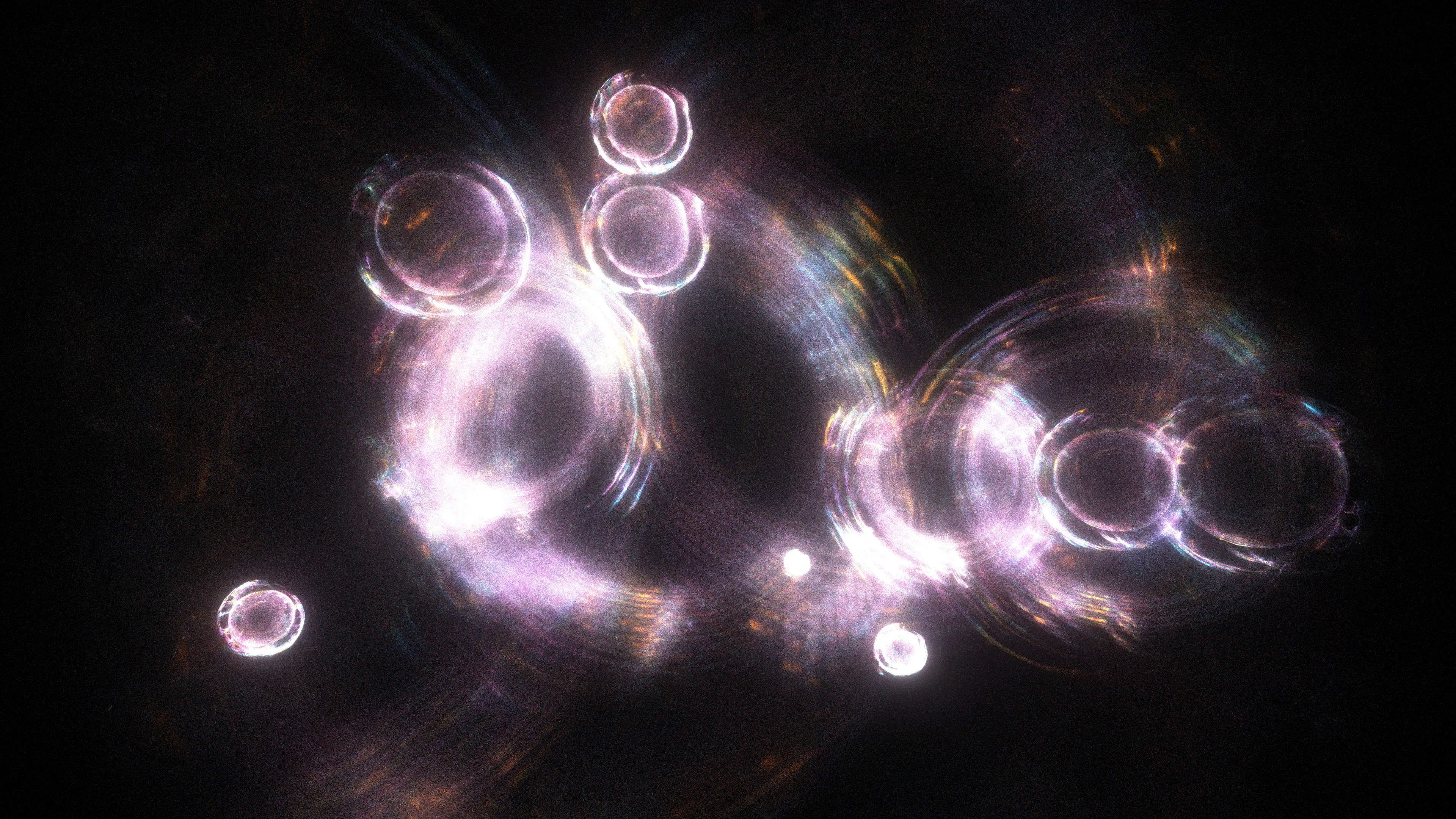 <p>At the moment of the primordial event (scientists call it the “Big Bang”), the universe had a high degree of symmetry, meaning its properties were consistent in all directions. As the universe evolved, some of those symmetries broke down, leading to the formation of matter and the diversity we observe today. Recent studies of this symmetry, and ways of breaking it, have helped modern physics uncover the origins of mass, the behavior of particles, and the structure of the universe itself, providing profound insights into the fundamental nature of reality.</p>
<p>In “A broken symmetry — the cat’s parabola,” HAL09999 experiments with slight variations on the initial conditions of a system made from millions of particles. By using simple physics in what the artist calls a “quasi-simulation,” these pixels are scattered through the space of the screen without any intention of a specific outcome. Any shapes observed in the final images are the consequence of the primordial asymmetry applied to the original system.</p>
<p>Without reference to scale, these works can represent the fundamental forms of phenomena that are typically invisible to the eye. Whether they are the shapes of cosmic birth and its expansion, splattered particles that make up the material world, or even intangible memories, these works share the harmony within the asymmetrical nature of our existence.</p>
