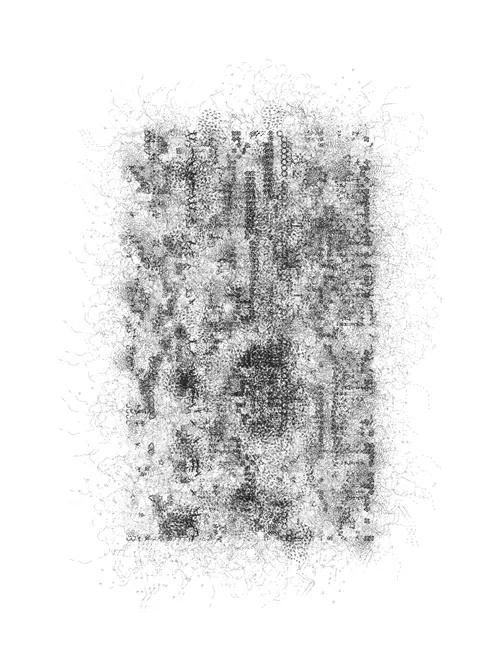 <p>With their collaboration “Cuneiform,” Presstube and bzor daydreamed about language as a natural secretion of intelligence – “an extrusion of information squirting through the universal aperture of lived experience.” They imagined this intelligence as something alive, something that grows from us rather than something invented by us. To make this piece, the two artists looked towards the masters of various “types” of language for inspiration — from Beethoven’s labored-over manuscripts to Sumerian clay tablets, Cy Twombly’s emotionally charged marks, Wolfram’s automata fever dream, ocellated lizard skin and octopus chromatophores. Each of these languages is an equal embodiment of their own truth, and a codification of what we all share.</p>