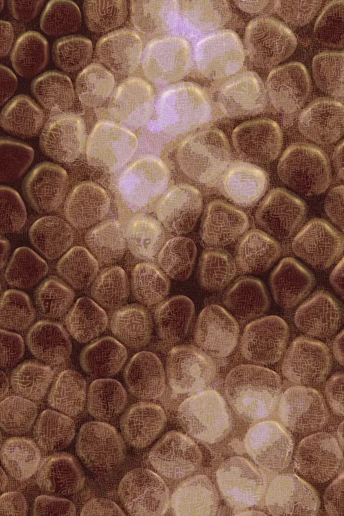 <p>Charlotte Dann’s “Vitreous” draws mysterious scenes of celestial arrangements and atomic bonds. Inspired by the artist’s fused glass practice, the background is layered with amorphous transparent forms that distort and magnify the art underneath, highlighting the abstract networks and connections that blur together upon first sight. In isolation, glass as a material is simple and transparent, but when used as a lens its most magical and unique property is revealed: the warping of perception. The new realities these distortions create are no less authentic than those absent of their effect – validating their alternate perspectives as an expansion of how we see our inner truth.</p>