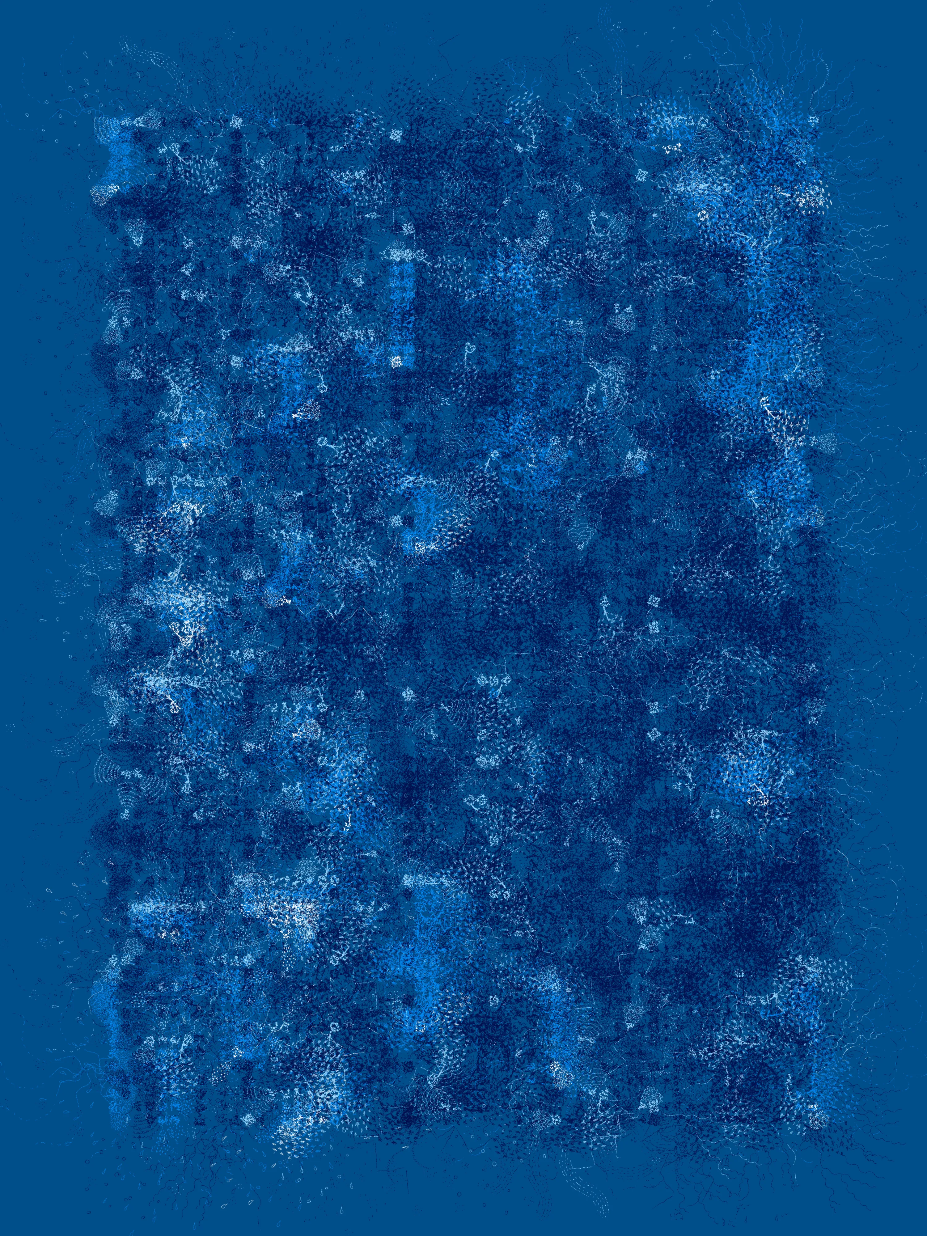 <p>With their collaboration “Cuneiform,” Presstube and bzor daydreamed about language as a natural secretion of intelligence – “an extrusion of information squirting through the universal aperture of lived experience.” They imagined this intelligence as something alive, something that grows from us rather than something invented by us. To make this piece, the two artists looked towards the masters of various “types” of language for inspiration — from Beethoven’s labored-over manuscripts to Sumerian clay tablets, Cy Twombly’s emotionally charged marks, Wolfram’s automata fever dream, ocellated lizard skin and octopus chromatophores. Each of these languages is an equal embodiment of their own truth, and a codification of what we all share.</p>

