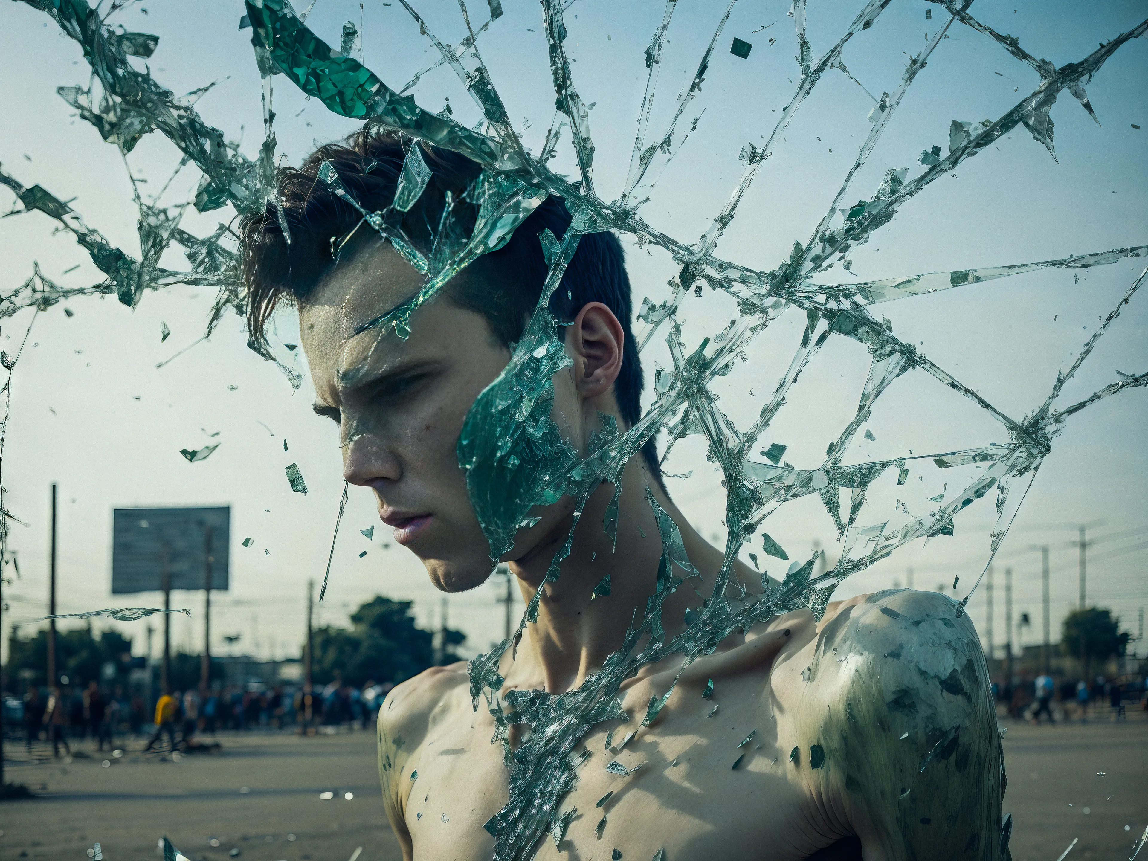 "Fragile" captures the essence of human vulnerability through its portrayal of shattered glass figures lying on the ground. This project serves as a poignant reminder of how easily we can break and how important it is to handle ourselves and others with care. Through its striking imagery, "Fragile" urges viewers to reflect on the importance of empathy and compassion towards our fellow human beings.

Edition 1/1 by Antti Karppinen