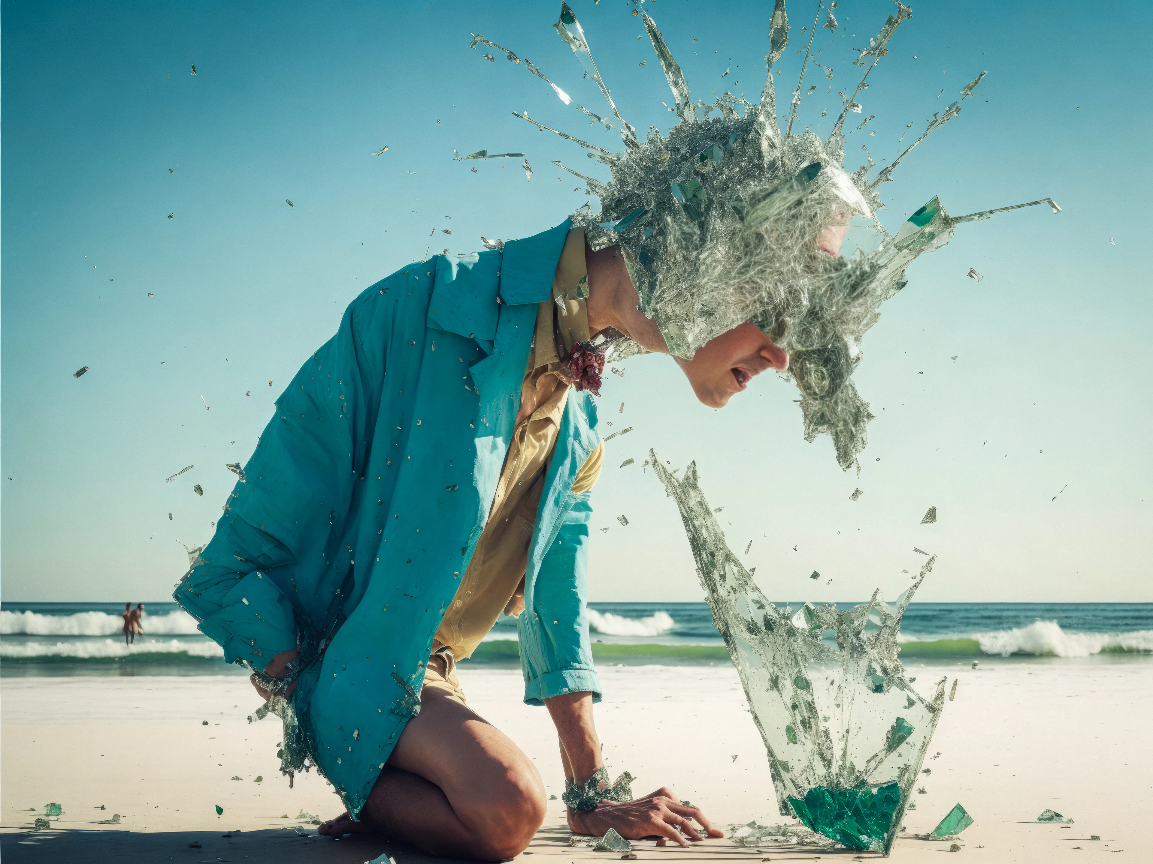 "Fragile" captures the essence of human vulnerability through its portrayal of shattered glass figures lying on the ground. This project serves as a poignant reminder of how easily we can break and how important it is to handle ourselves and others with care. Through its striking imagery, "Fragile" urges viewers to reflect on the importance of empathy and compassion towards our fellow human beings.

Edition 1/1 by Antti Karppinen